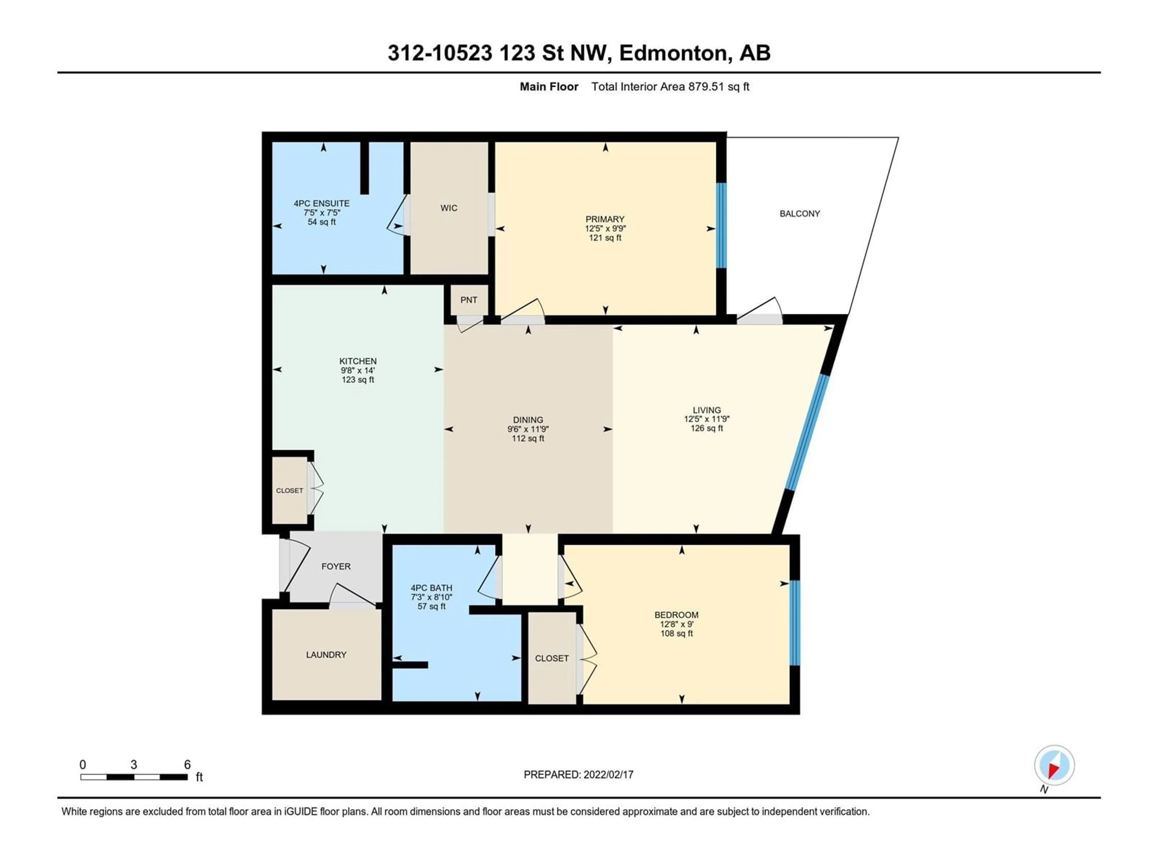 Floor plan for #312 - 10523 123 ST, Edmonton Alberta T5N1N9
