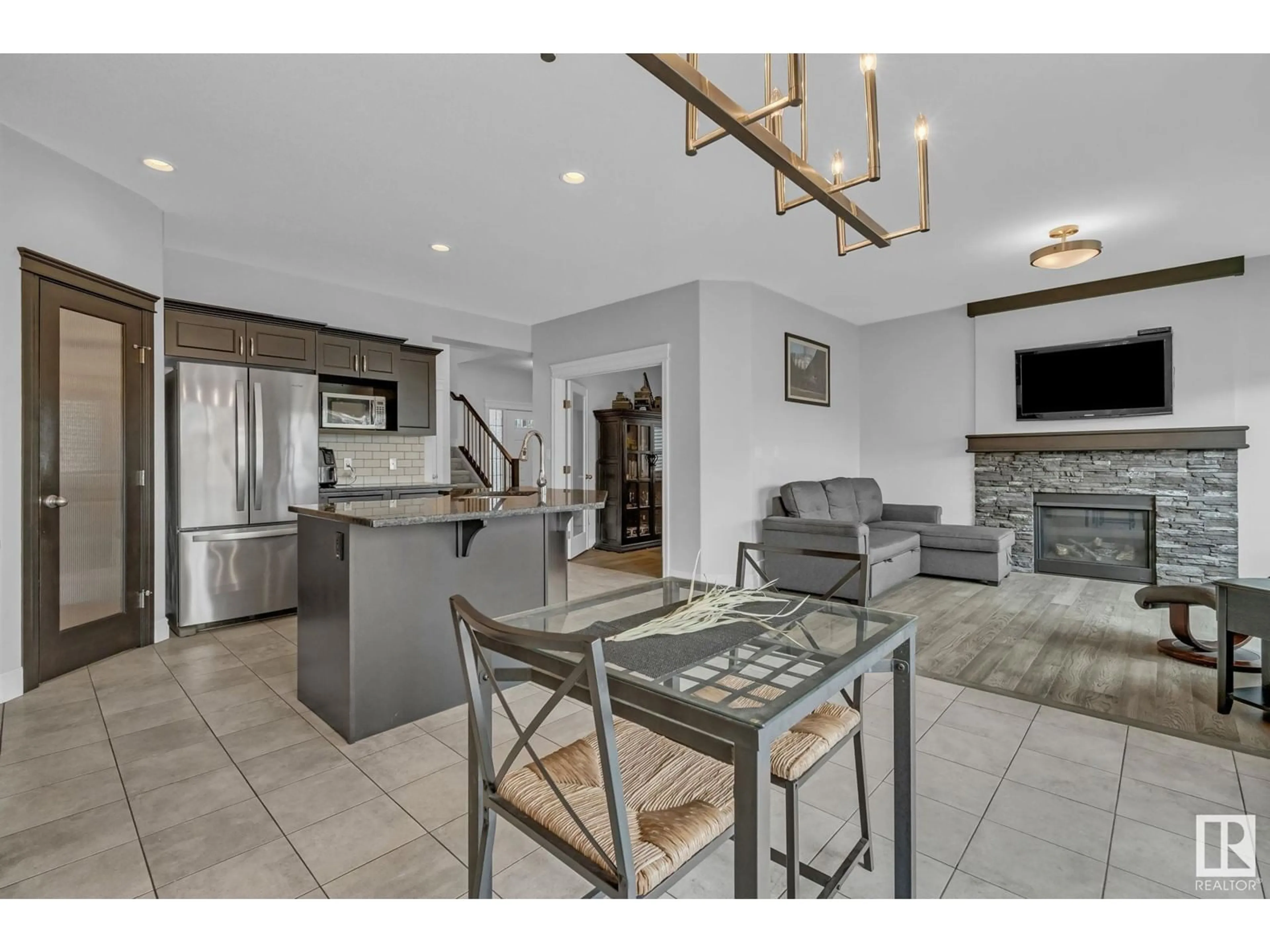 Open concept kitchen, ceramic/tile floor for NW NW - 2048 REDTAIL CM, Edmonton Alberta T5S0H3