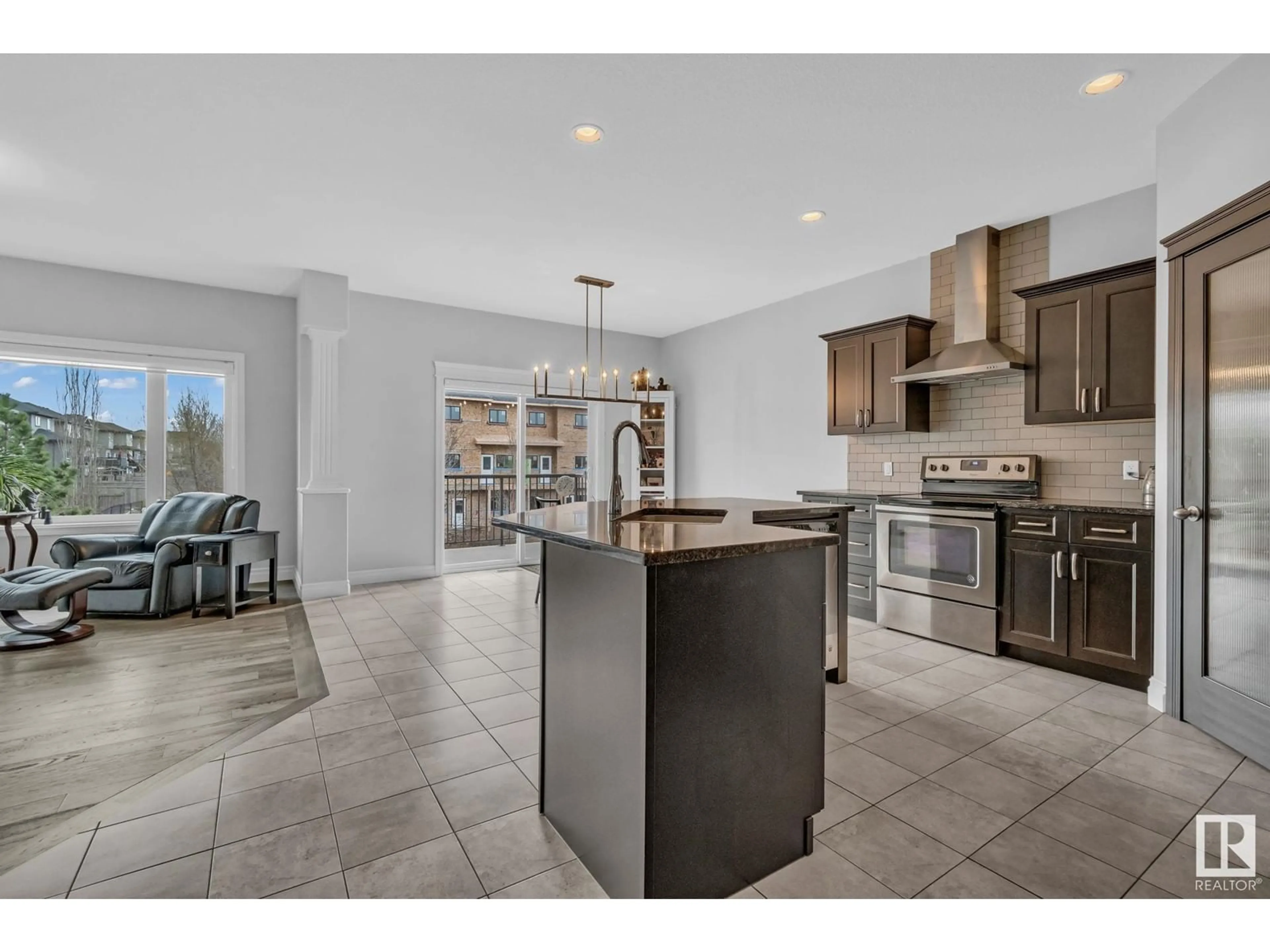 Open concept kitchen, ceramic/tile floor for NW NW - 2048 REDTAIL CM, Edmonton Alberta T5S0H3