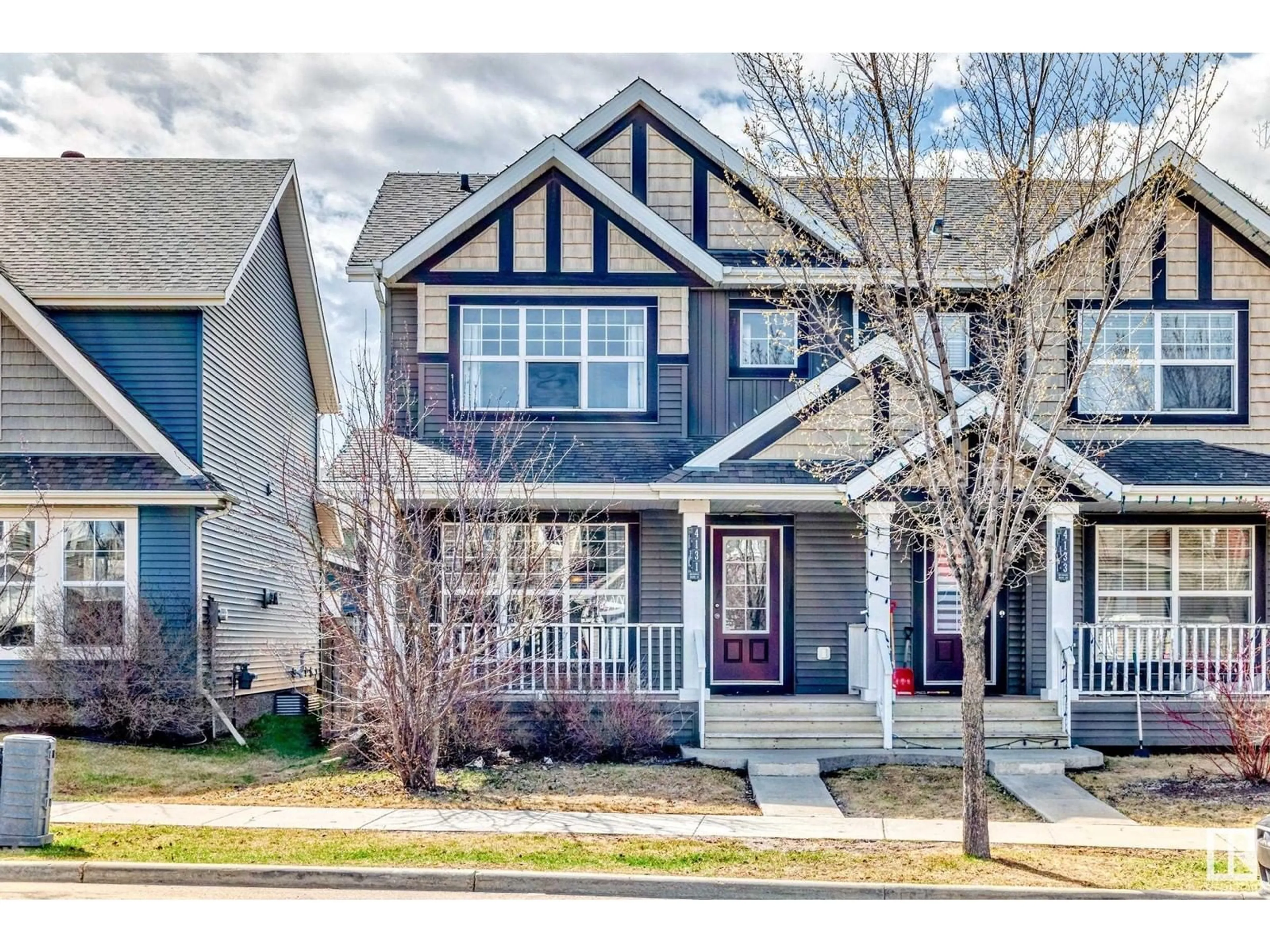 Home with vinyl exterior material, street for 4131 ORCHARDS DR, Edmonton Alberta T6X0X6
