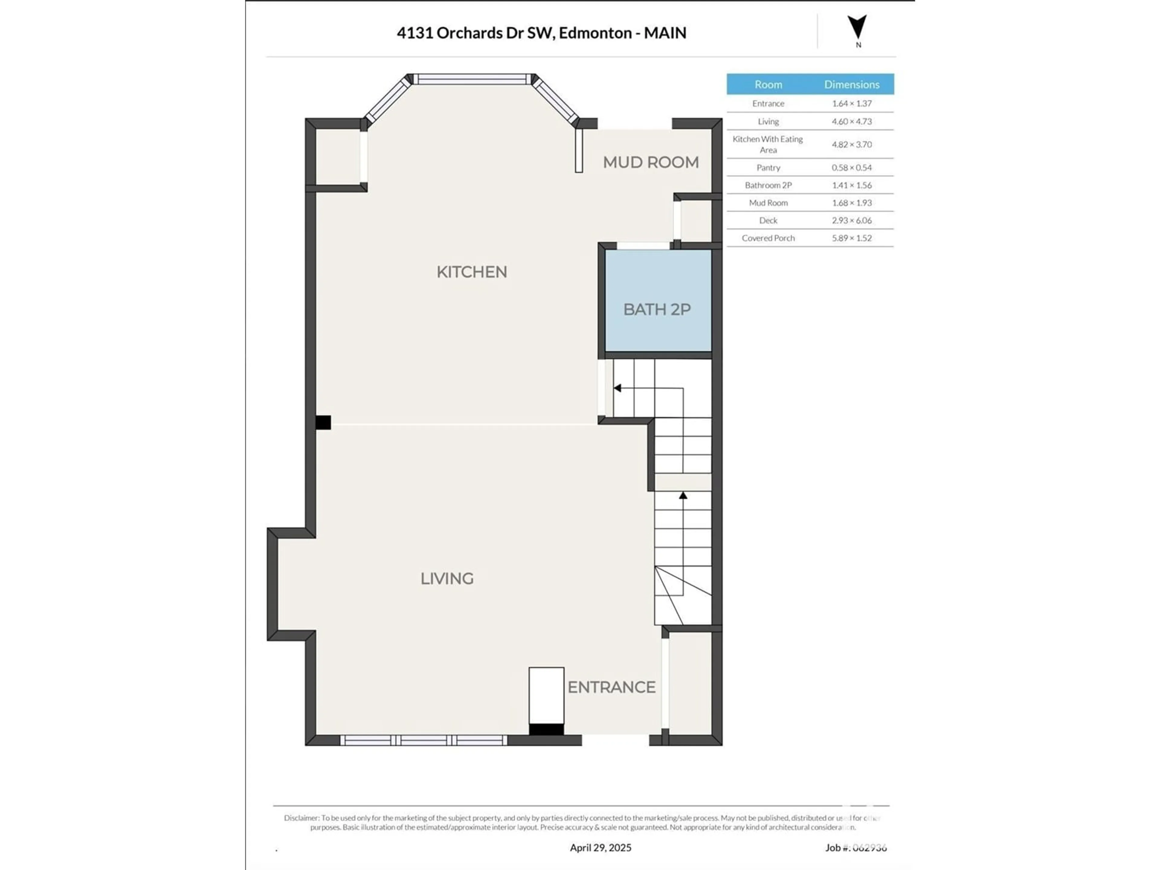 Floor plan for 4131 ORCHARDS DR, Edmonton Alberta T6X0X6