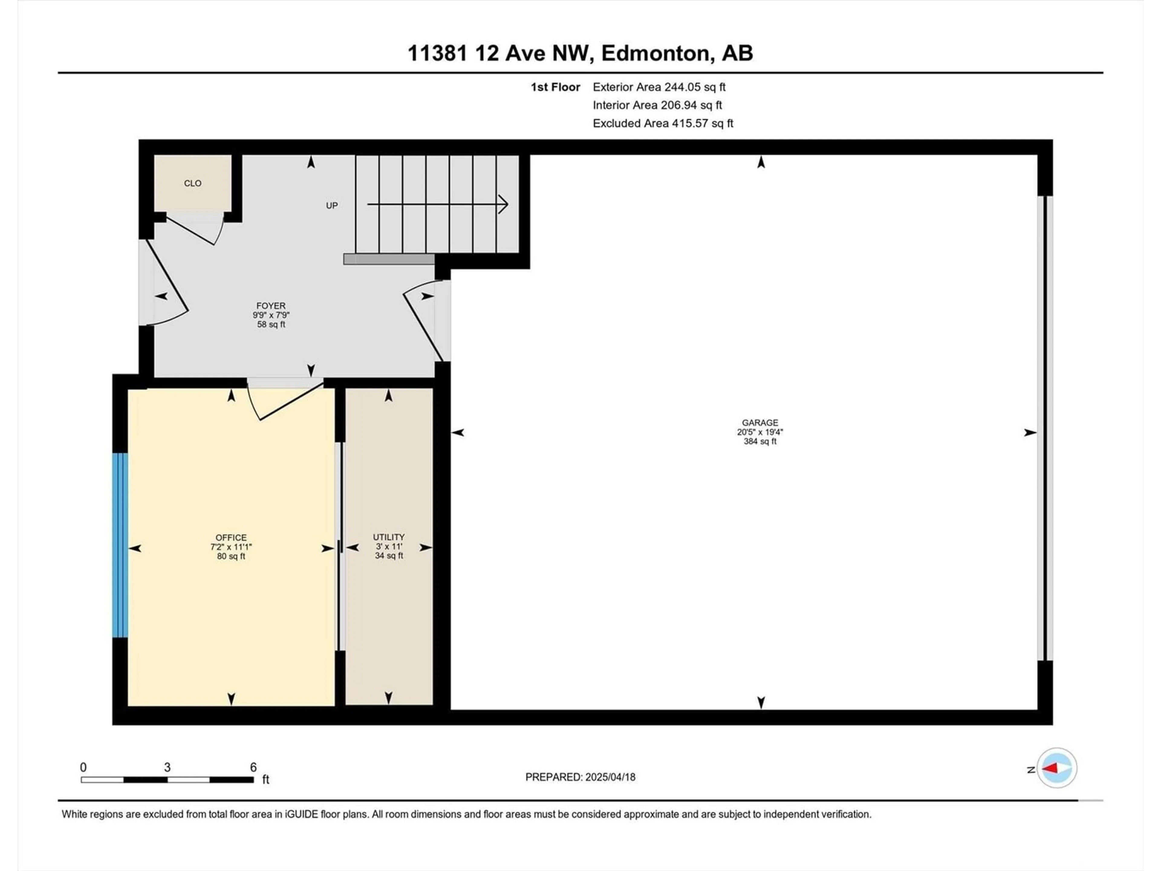 Floor plan for 11381 12 AV, Edmonton Alberta T6J5V2