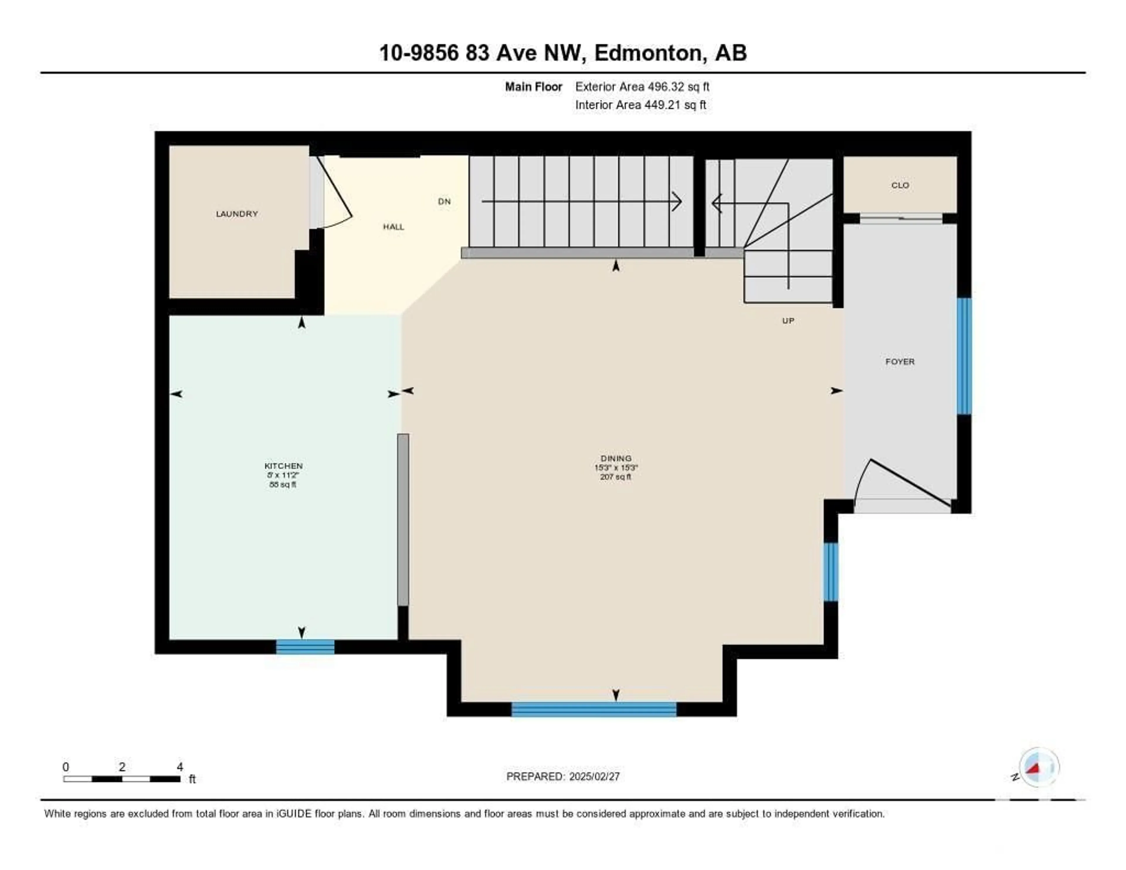 Floor plan for 10 - 9856 83 AV, Edmonton Alberta T6E0B5