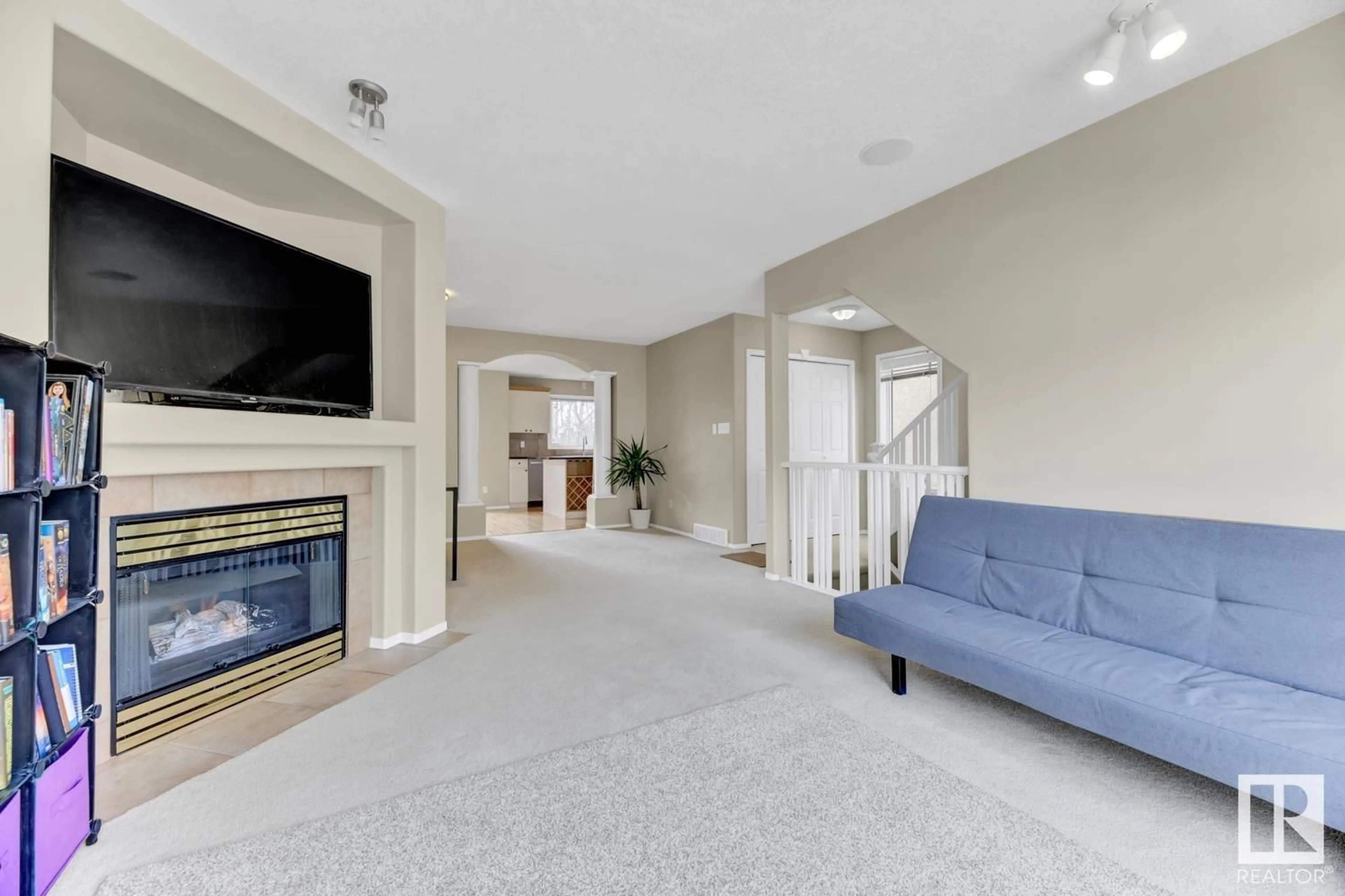 Living room with furniture, unknown for #18 - 1237 CARTER CREST RD, Edmonton Alberta T6R2R2