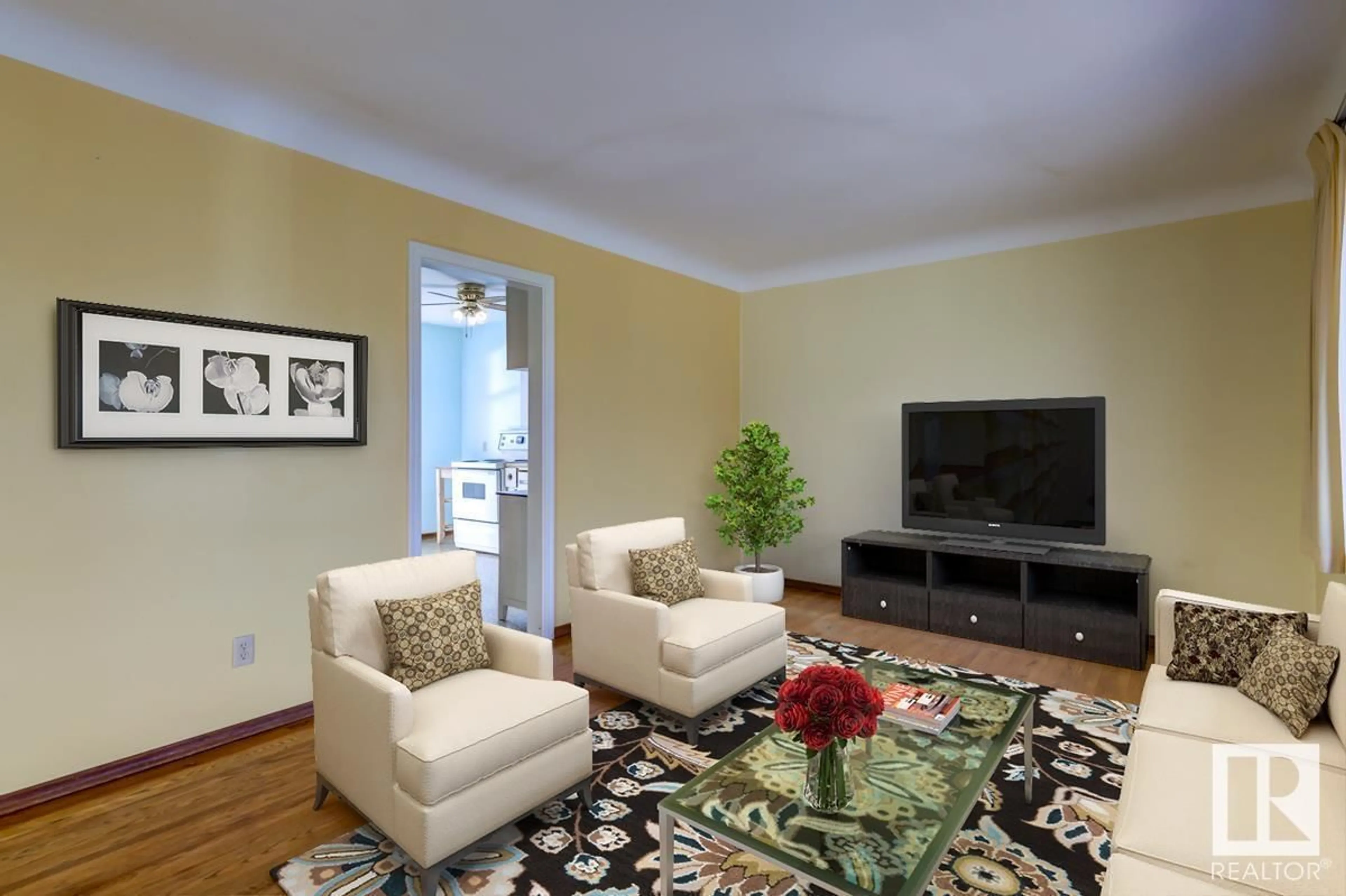 Living room with furniture, unknown for 9277 87 ST, Edmonton Alberta T6C3H7