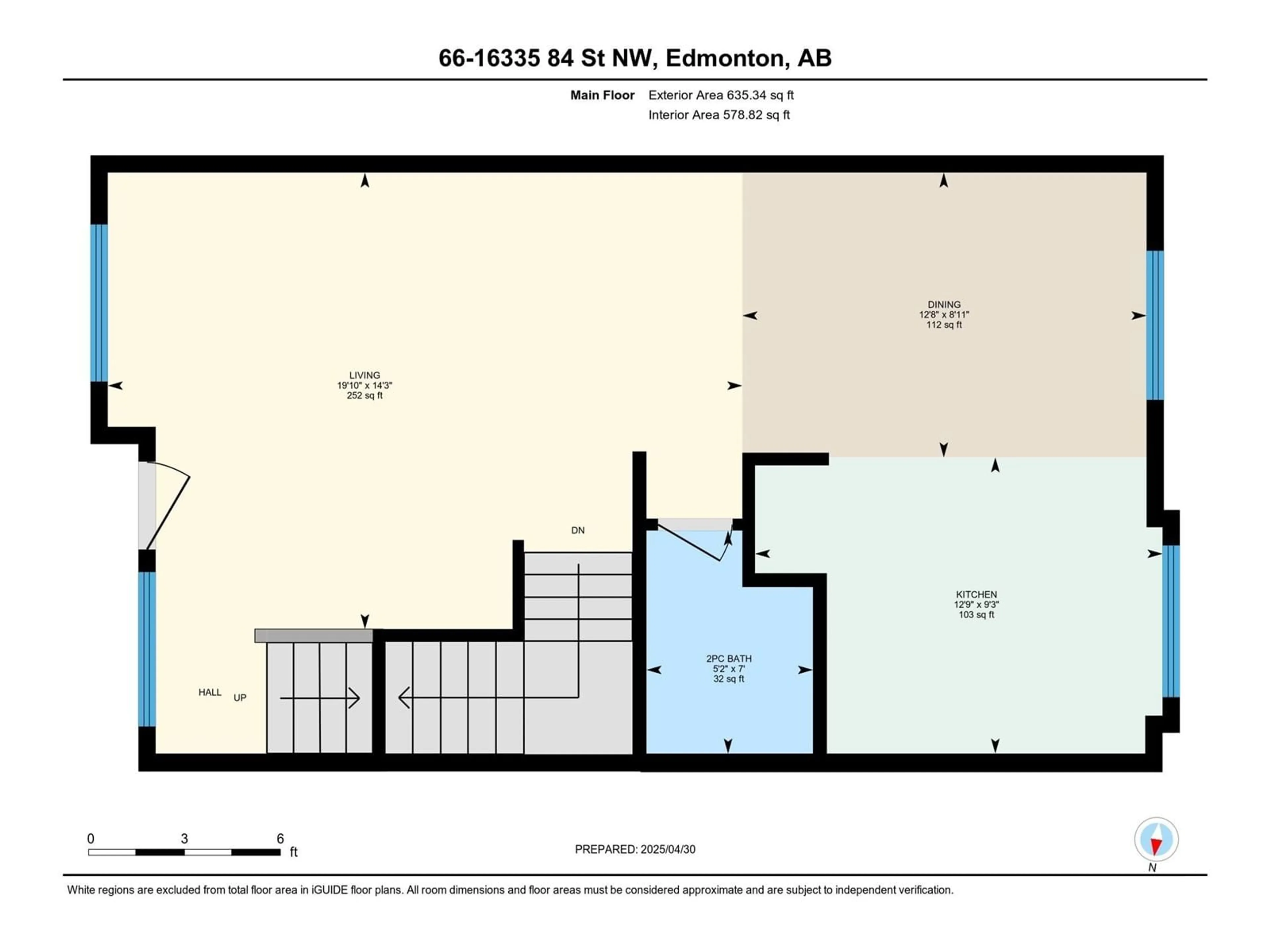 Floor plan for Unit 66 - 16335 84 ST, Edmonton Alberta T5Z0S2