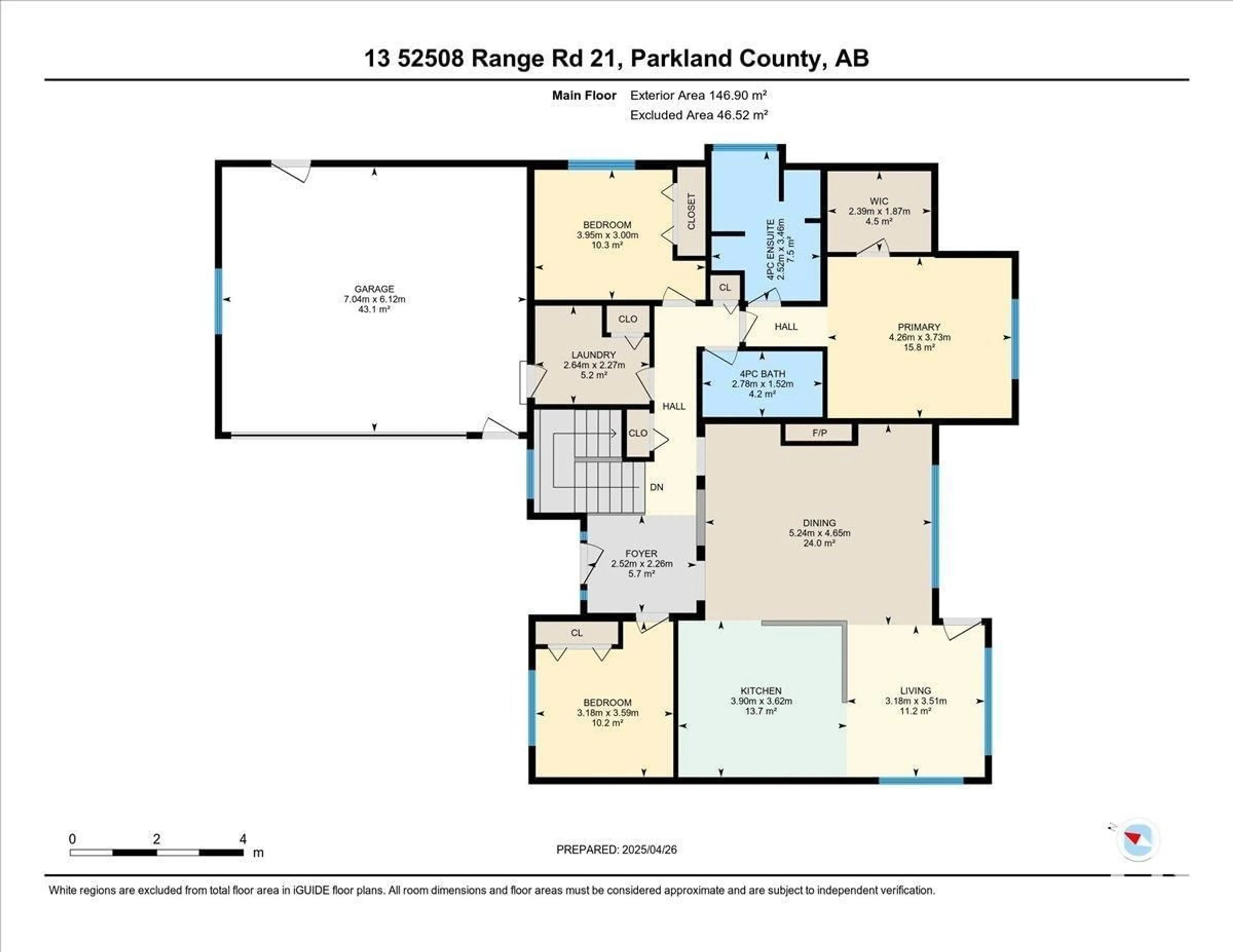 Floor plan for 52508 - 13 RGE ROAD 21, Rural Parkland County Alberta T0E0H0