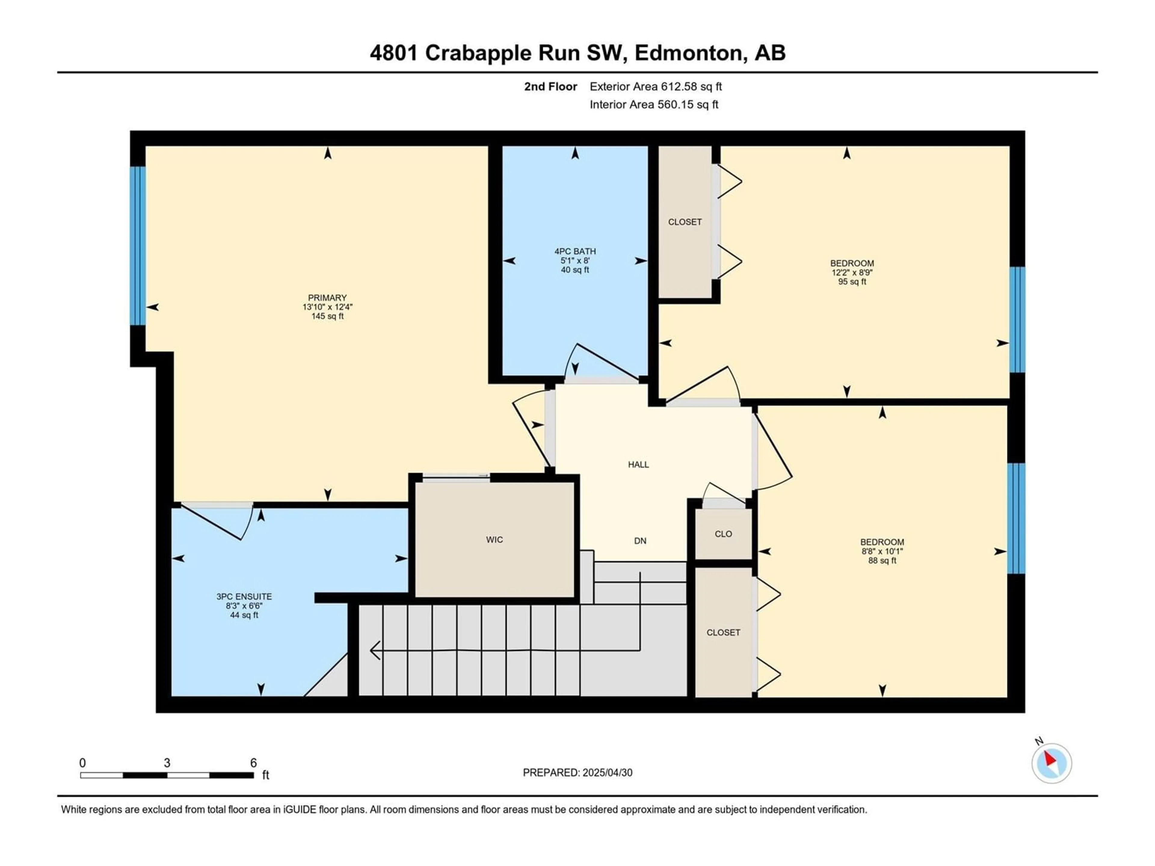 Floor plan for 4801 CRABAPPLE RU, Edmonton Alberta T6X0Y8