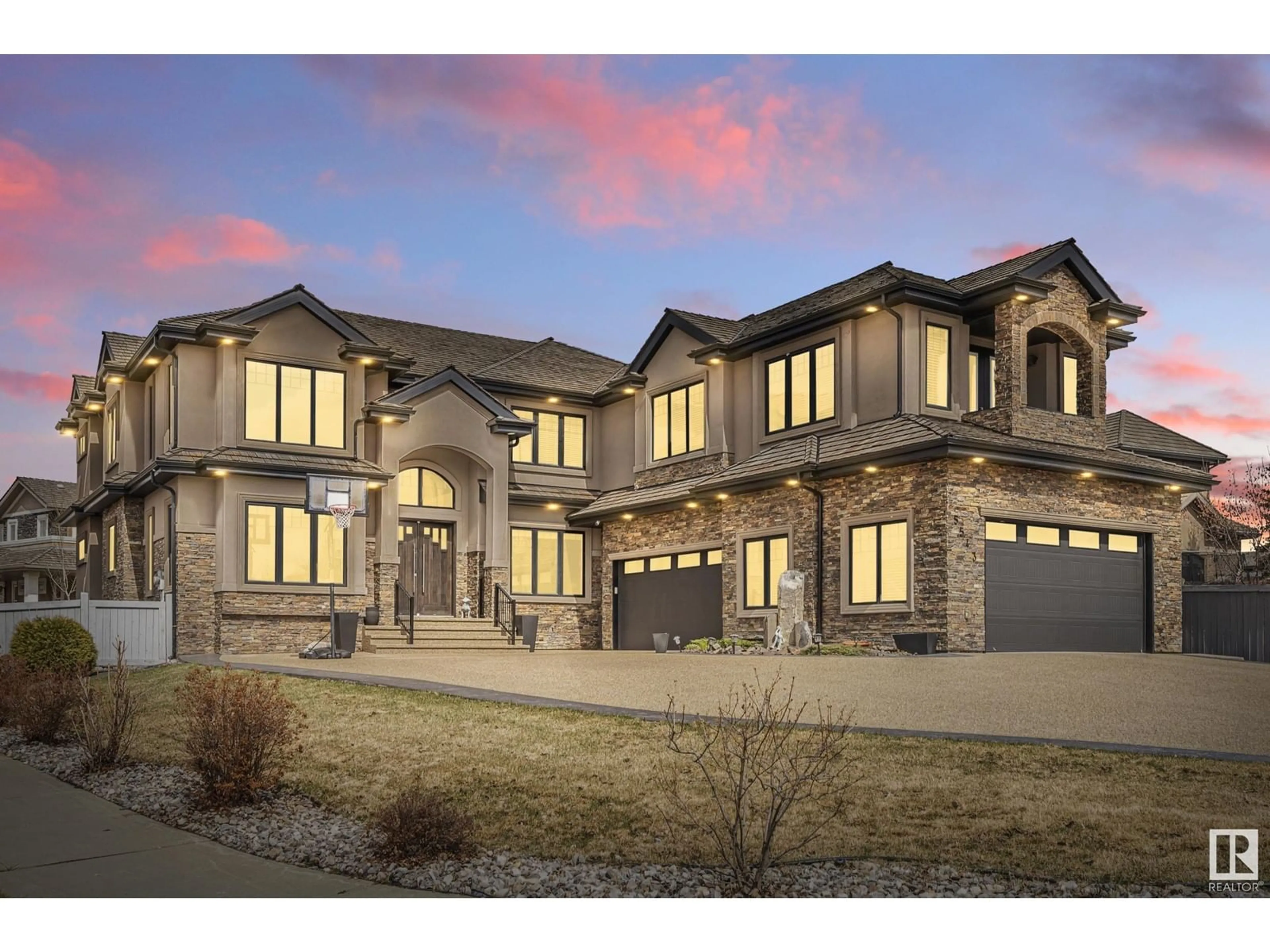 Home with brick exterior material, street for 5543 MCLUHAN BLUFF BL, Edmonton Alberta T6R0J5