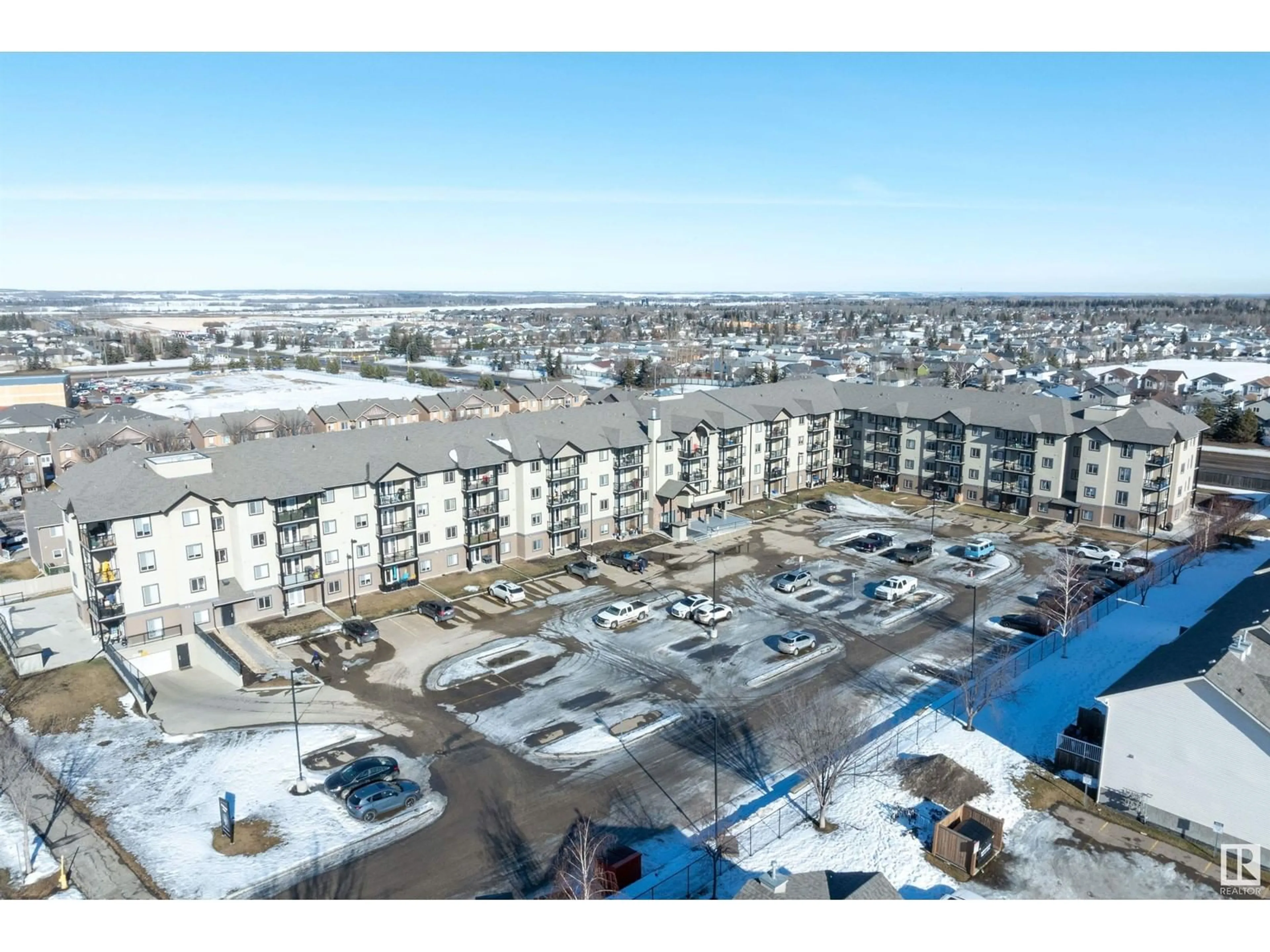A pic from outside/outdoor area/front of a property/back of a property/a pic from drone, unknown for #332 - 300 SPRUCE RIDGE RD, Spruce Grove Alberta T7X3E6
