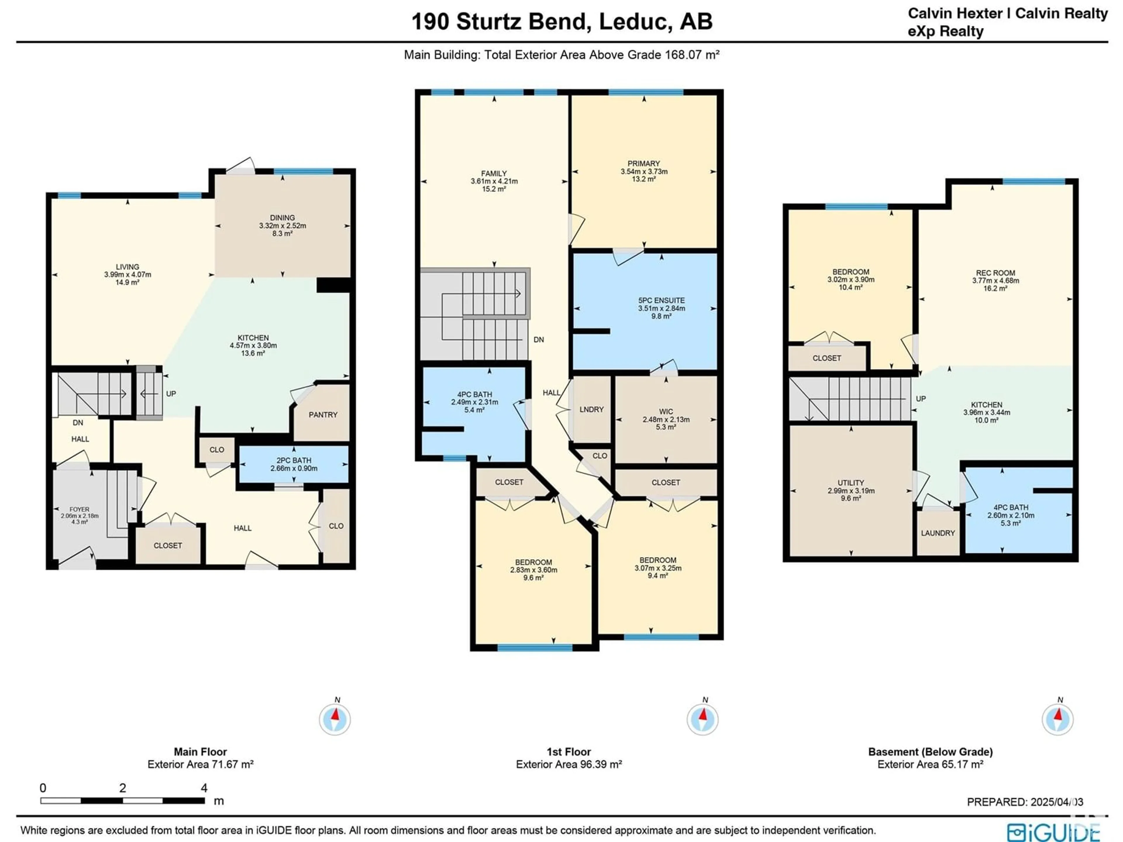 Floor plan for 190 STURTZ BN, Leduc Alberta T9E0E6