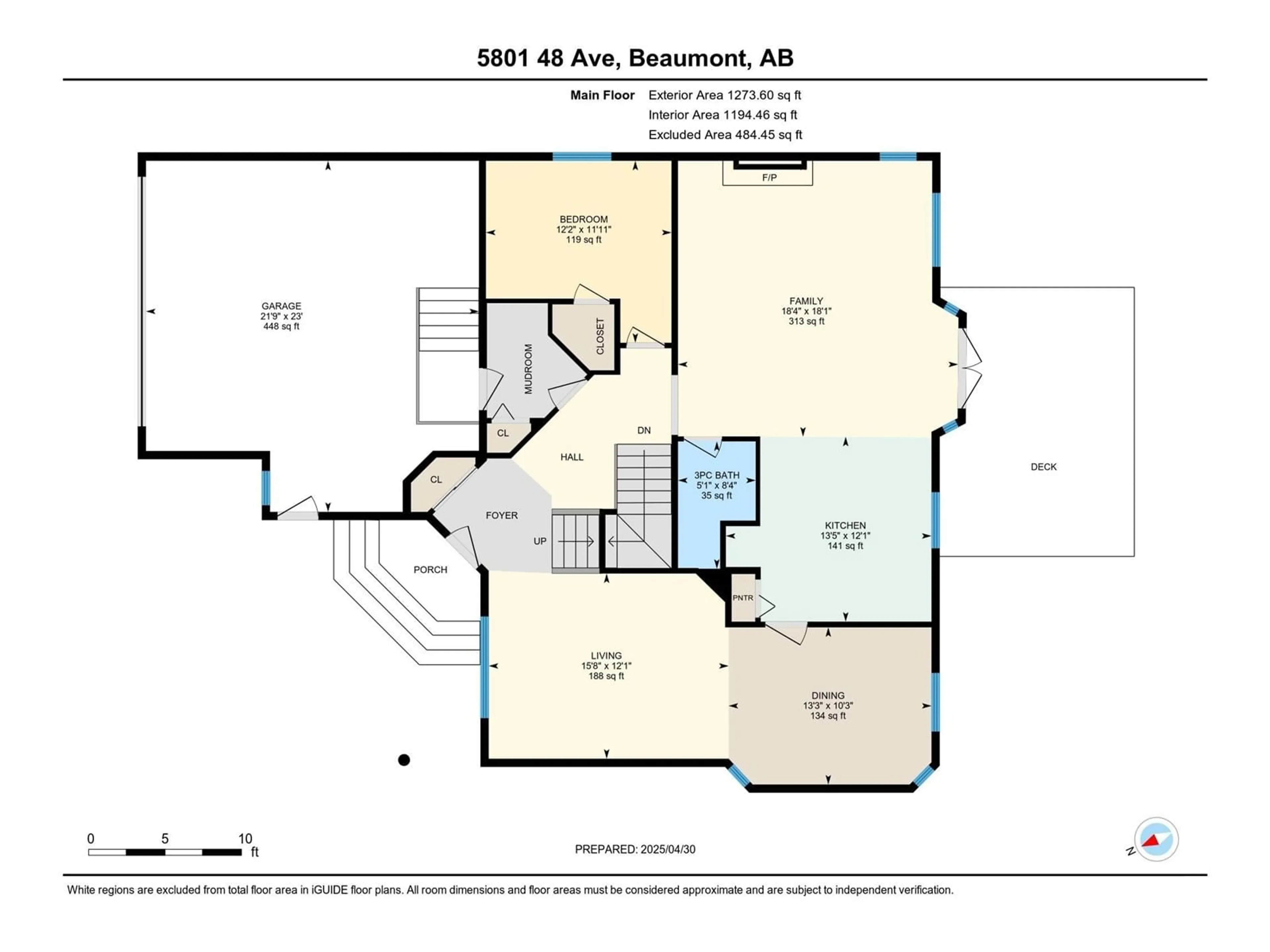 Floor plan for 5801 48 AV, Beaumont Alberta T4X1C1