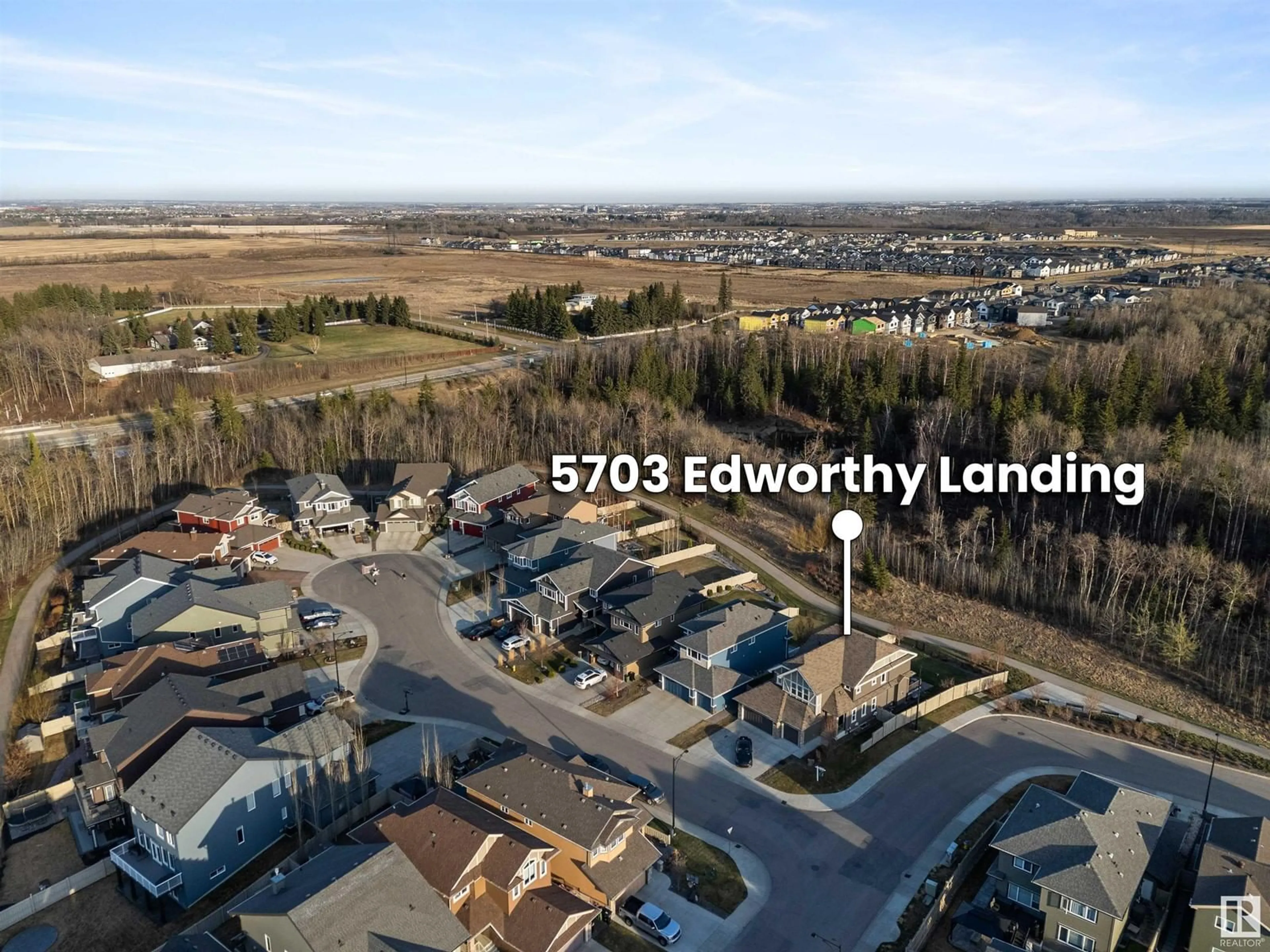 A pic from outside/outdoor area/front of a property/back of a property/a pic from drone, unknown for 5703 EDWORTHY LANDING LD, Edmonton Alberta T6M0P2