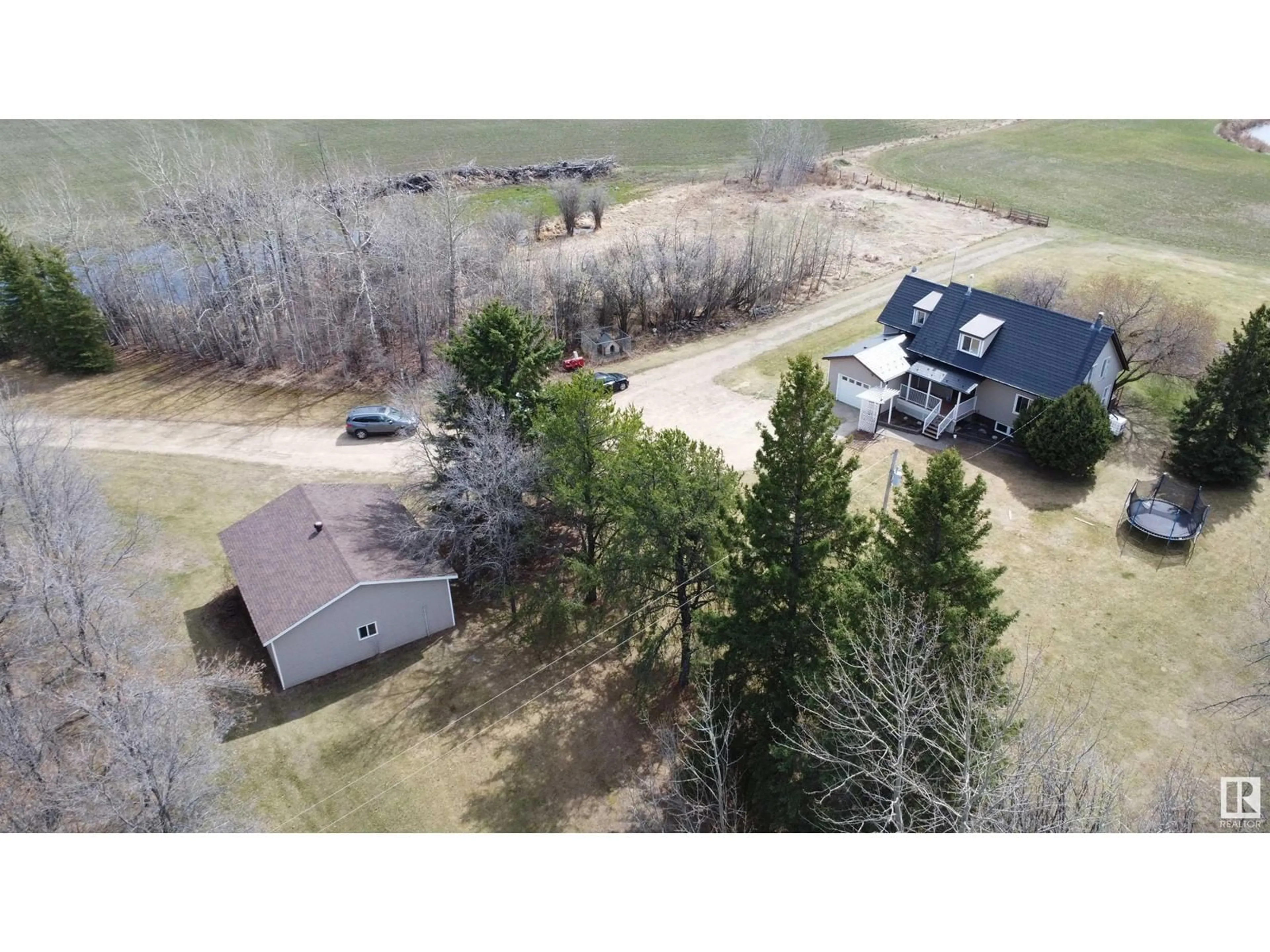A pic from outside/outdoor area/front of a property/back of a property/a pic from drone, unknown for 1115 HWY 18, Rural Westlock County Alberta T7P2P6