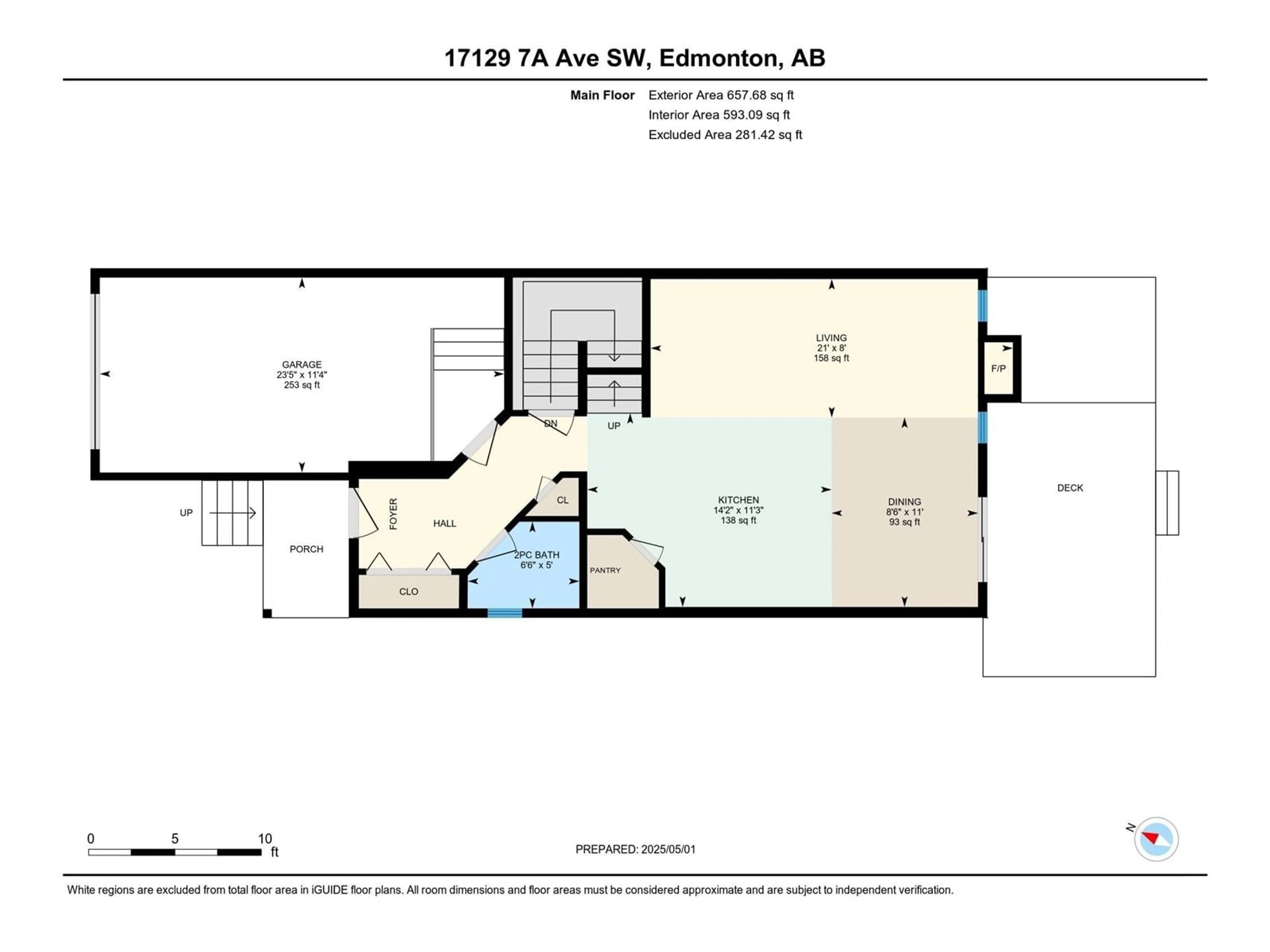 Floor plan for 17129 7A AV, Edmonton Alberta T6W0M5