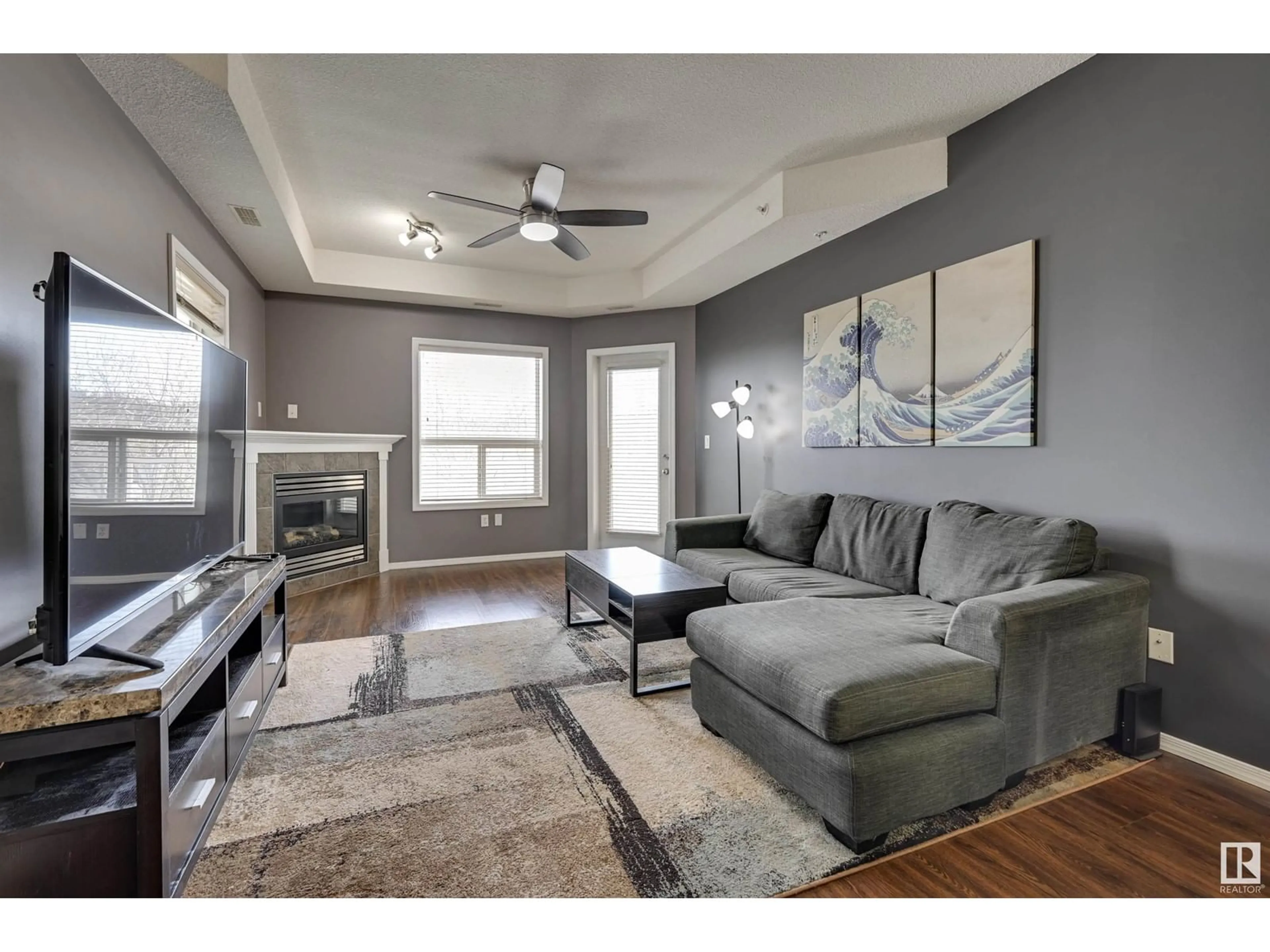 Living room with furniture, unknown for 416 - 9008 99 AV, Edmonton Alberta T5H4M6