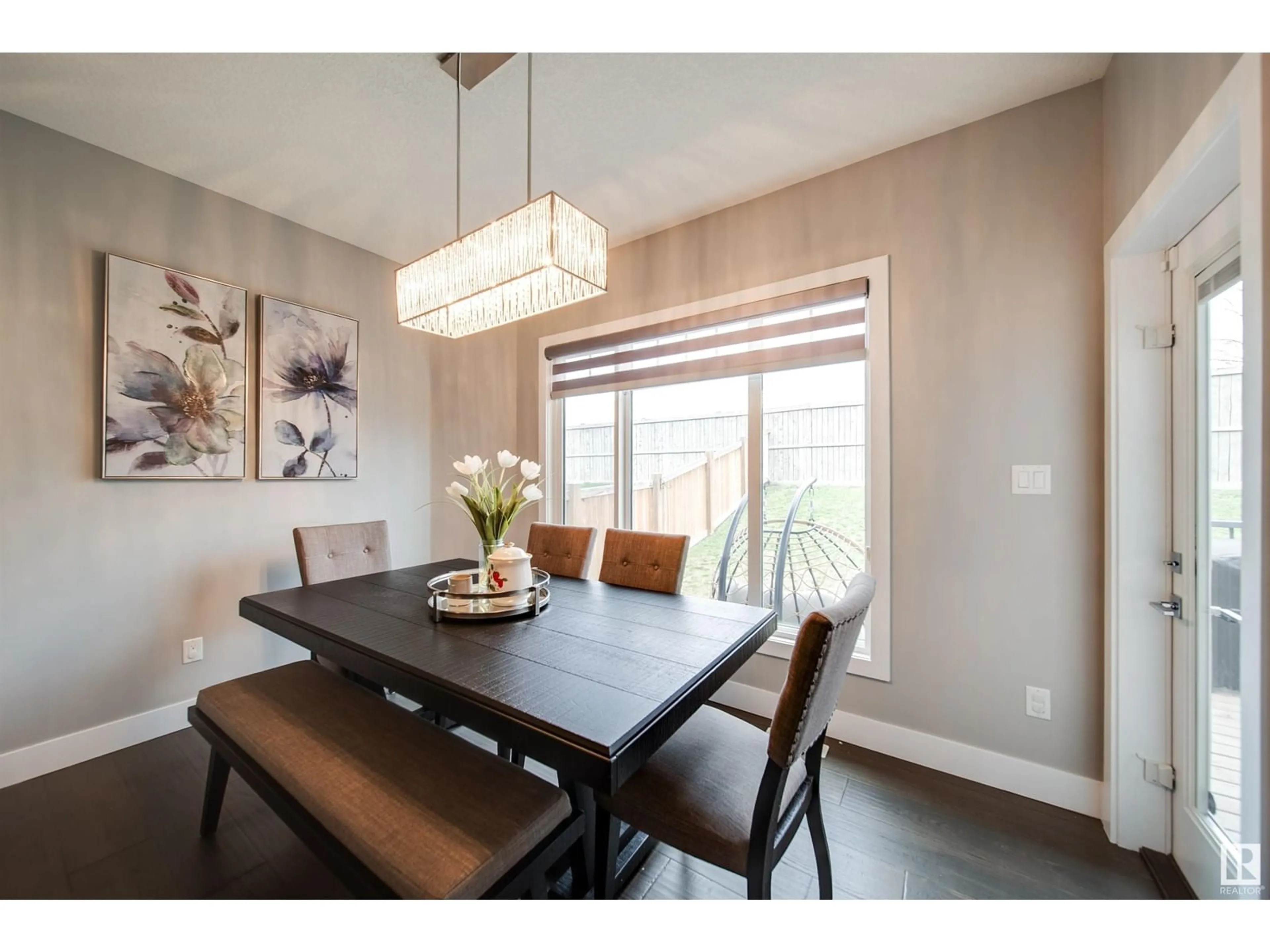 Dining room, wood/laminate floor for 1216 152 AV, Edmonton Alberta T5Y0Z5