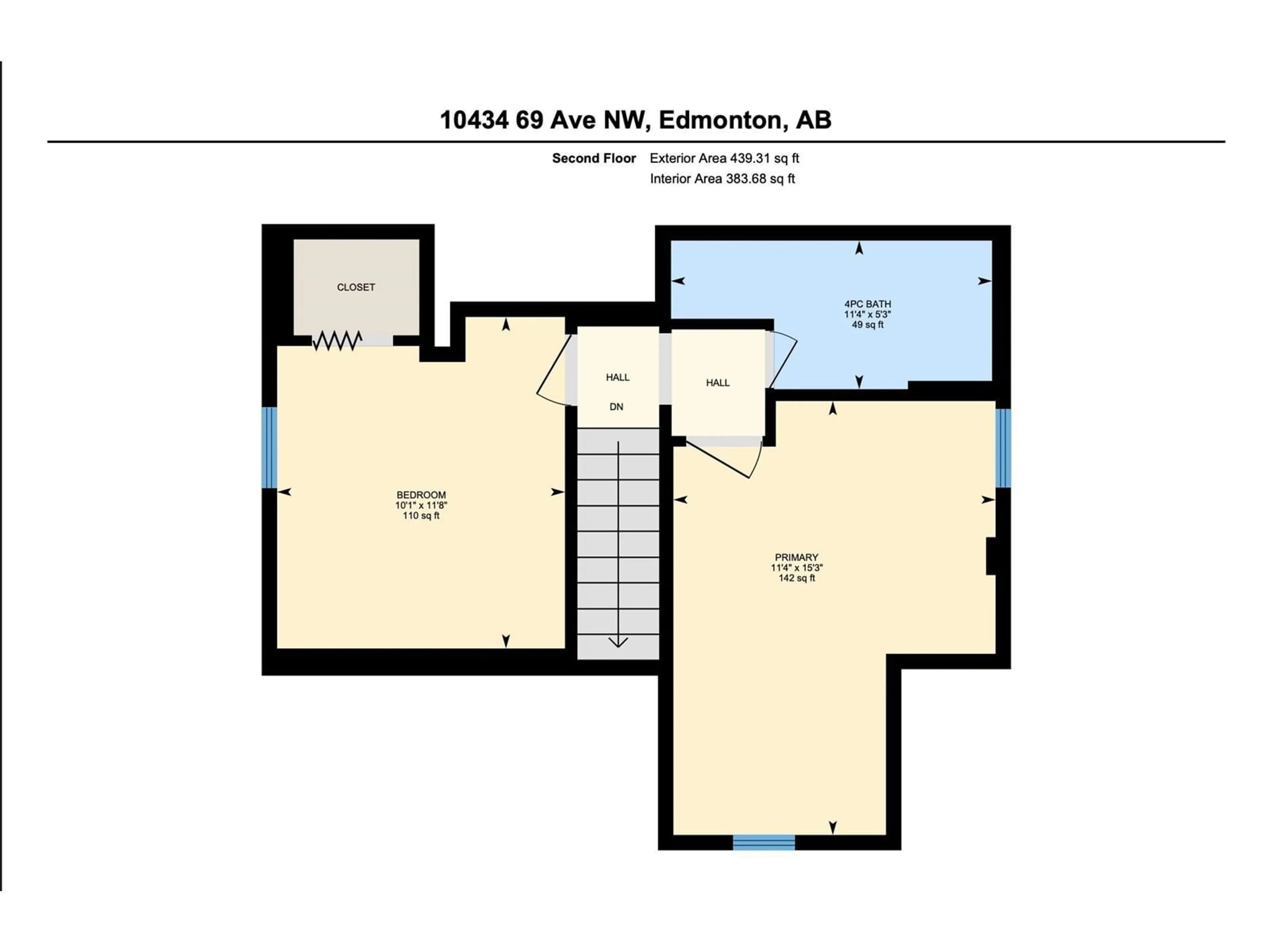 Floor plan for 10434 69 AV, Edmonton Alberta T6H2C3