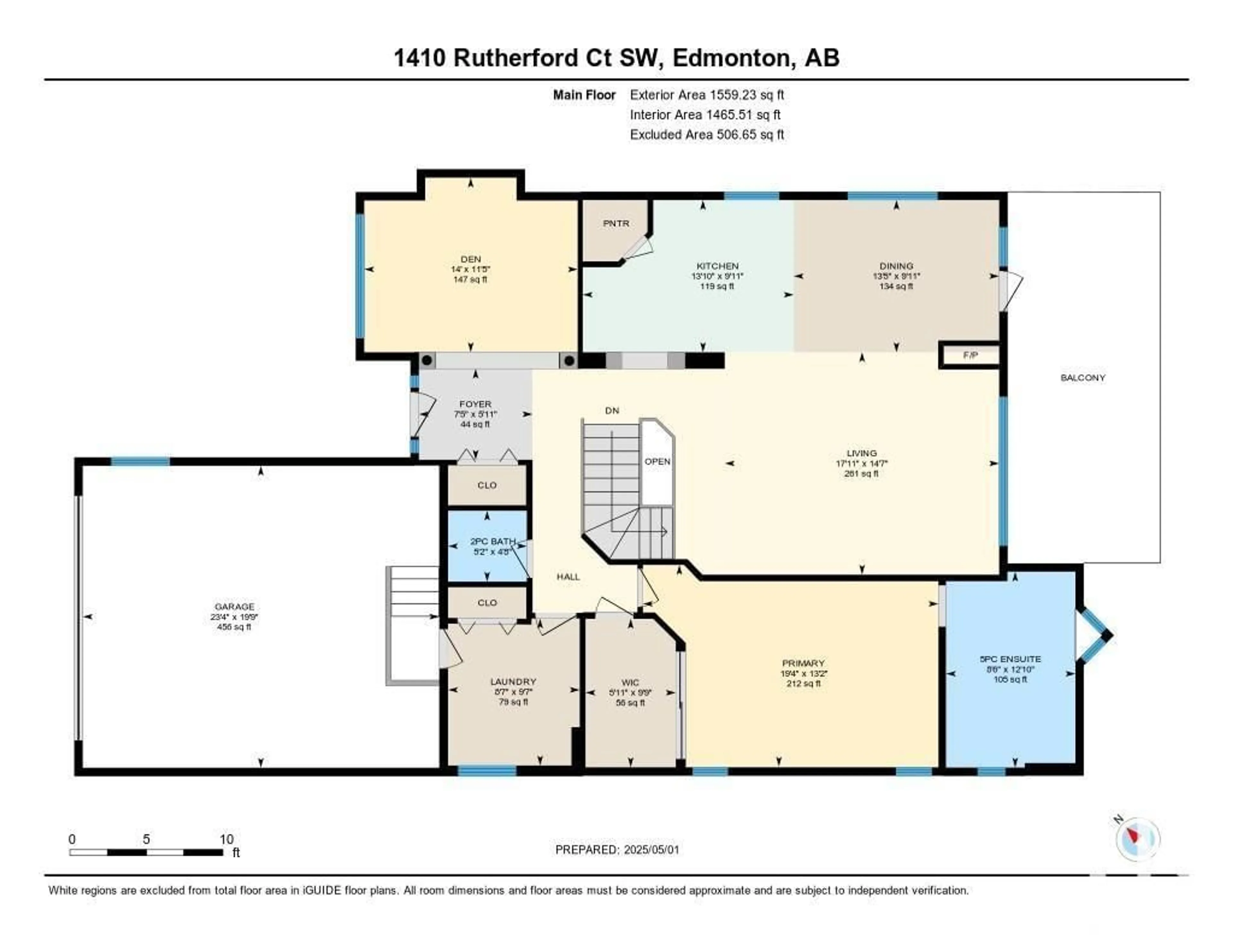 Floor plan for 1410 RUTHERFORD CO, Edmonton Alberta T6W1H7