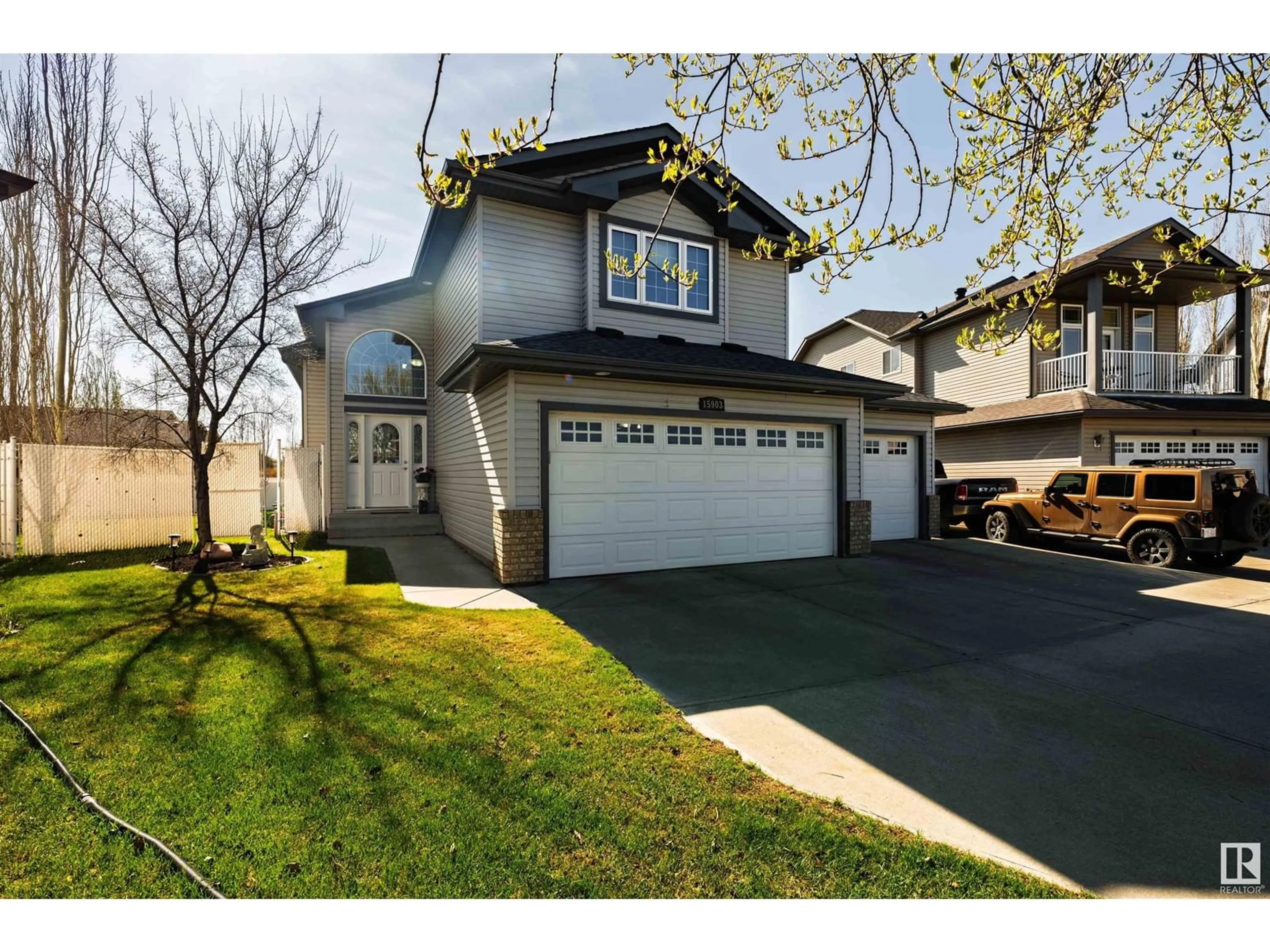 Home with vinyl exterior material, street for 15903 134 ST, Edmonton Alberta T6V1S4