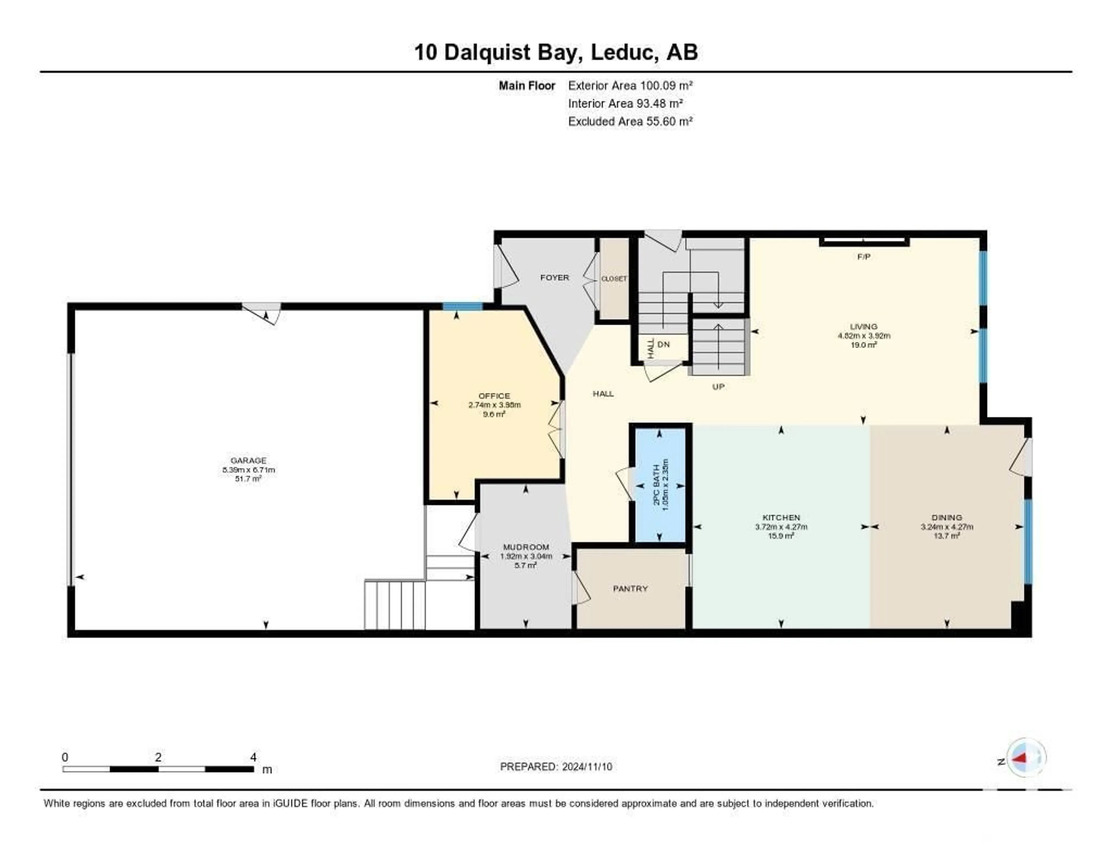 Floor plan for 10 DALQUIST BA, Leduc Alberta T9E1N7