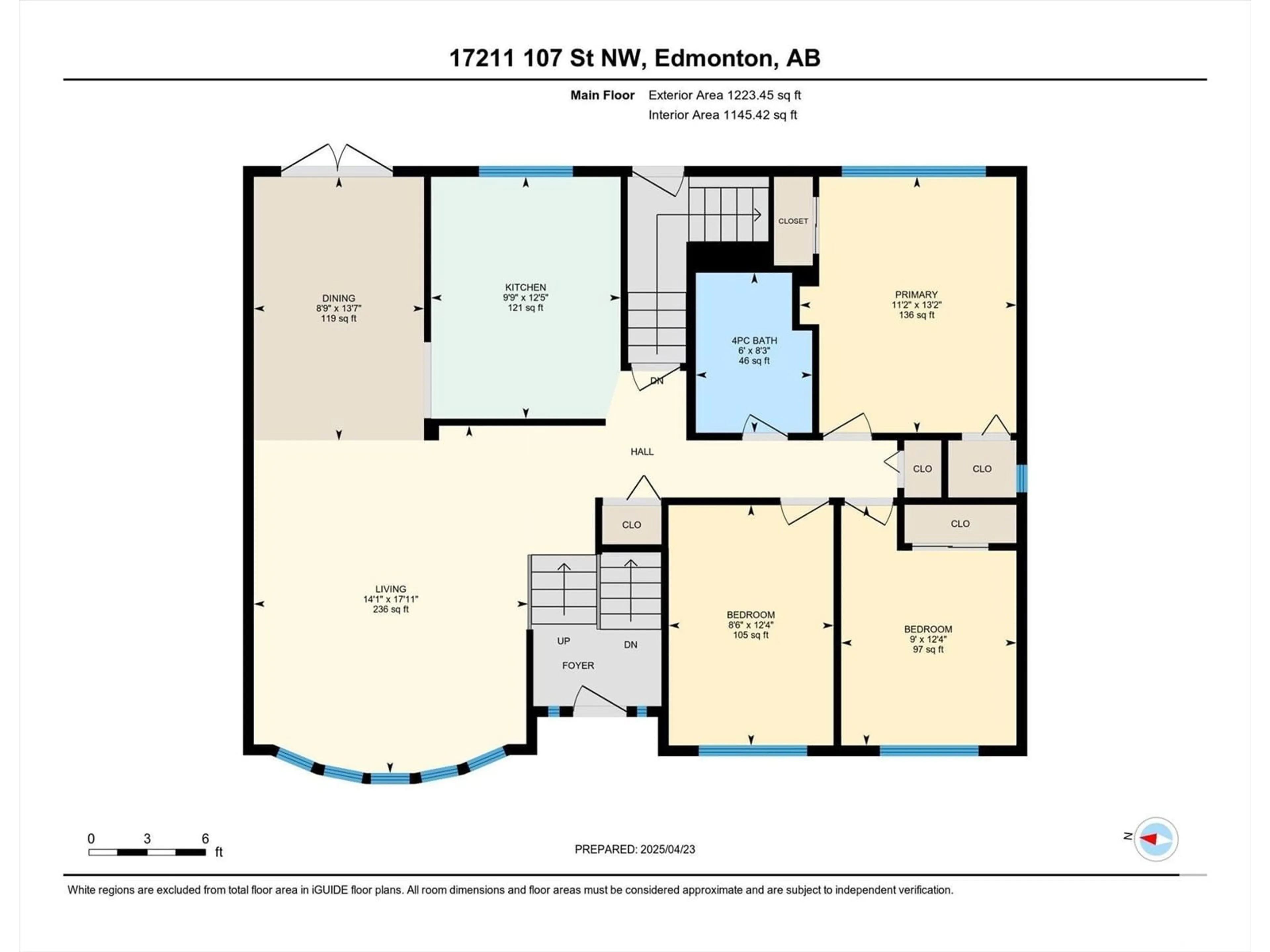 Floor plan for 17211 107 ST, Edmonton Alberta T5X3H5