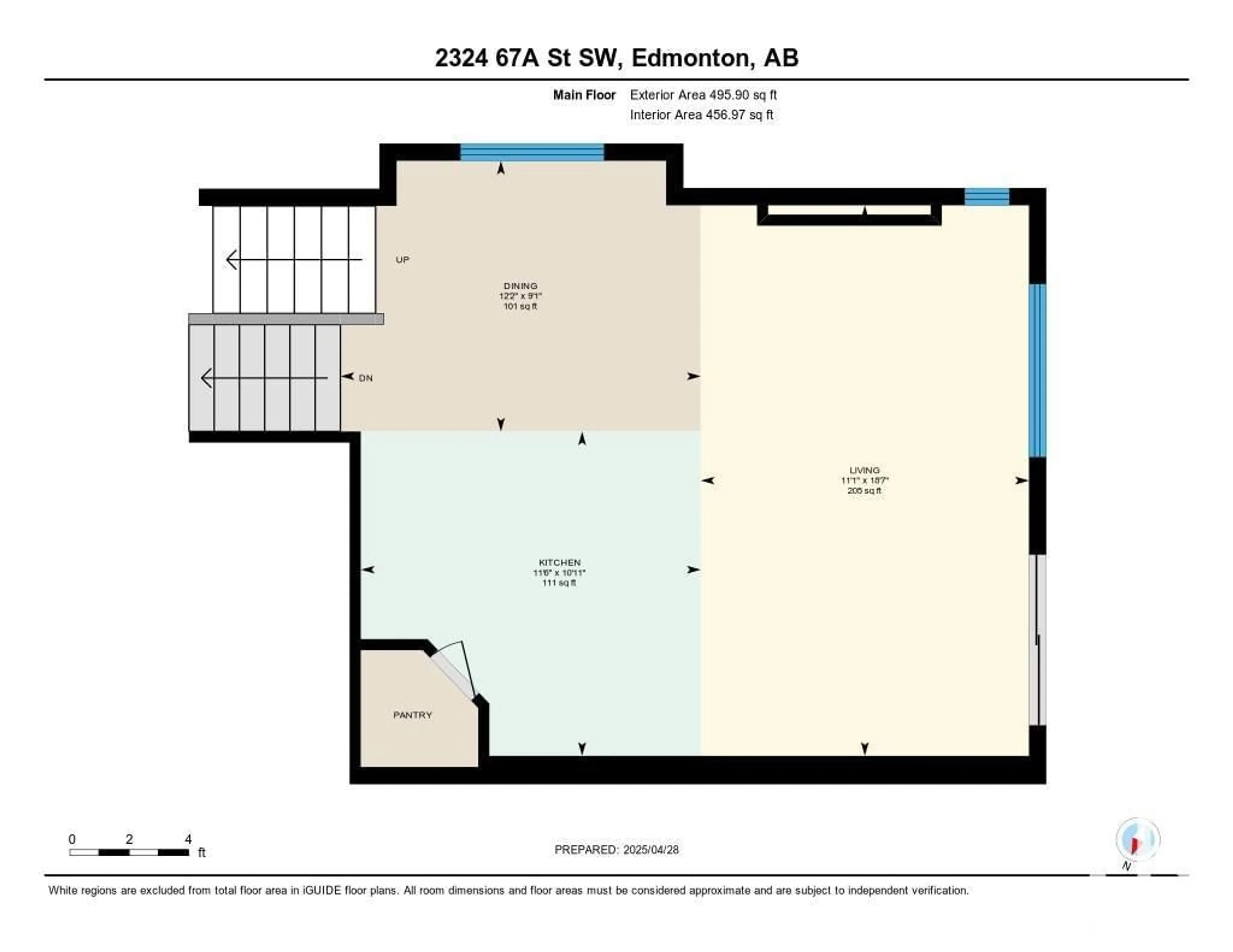 Floor plan for SW - 2324 67A ST, Edmonton Alberta T6X2A9