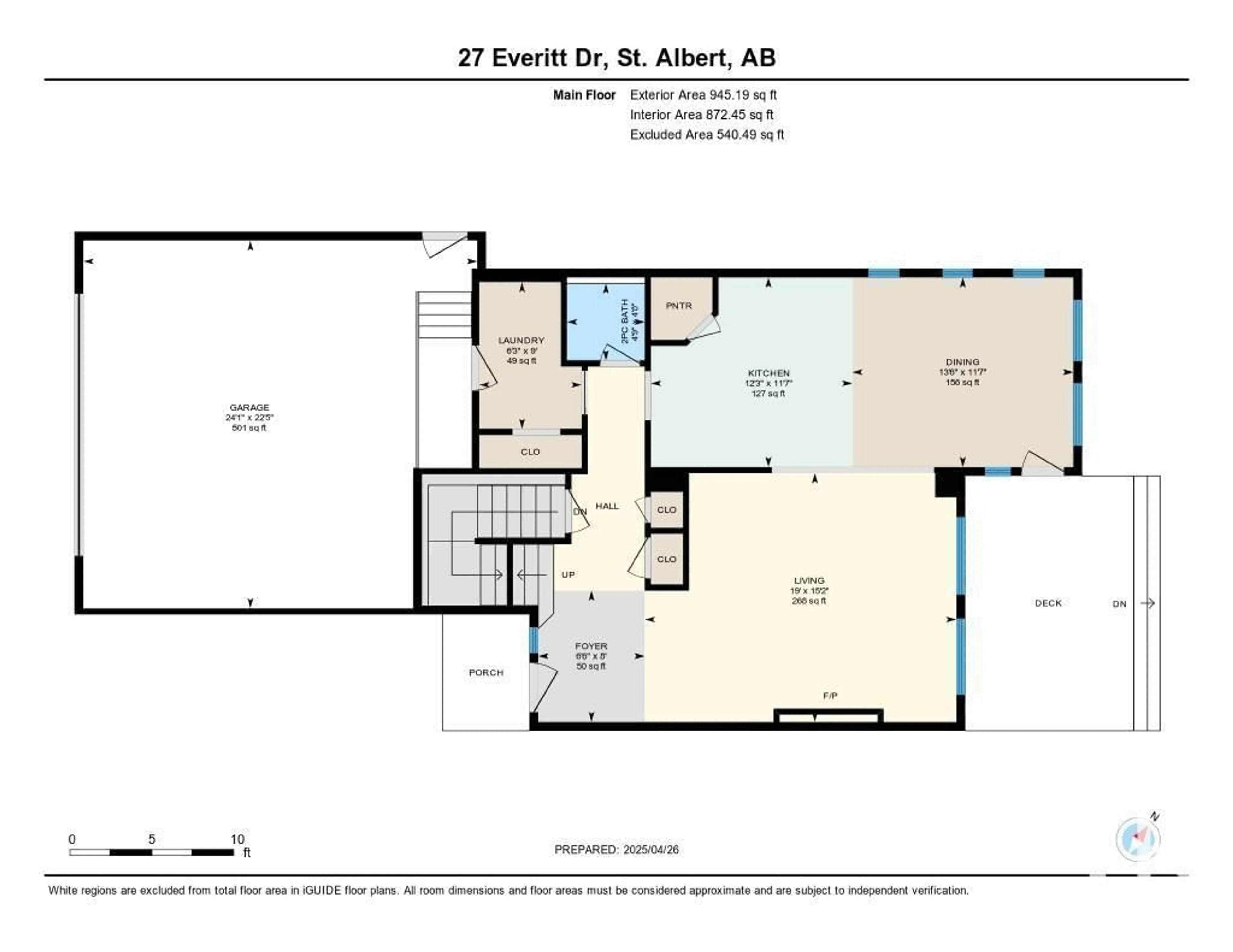 Floor plan for 27 EVERITT DR, St. Albert Alberta T8N3T4