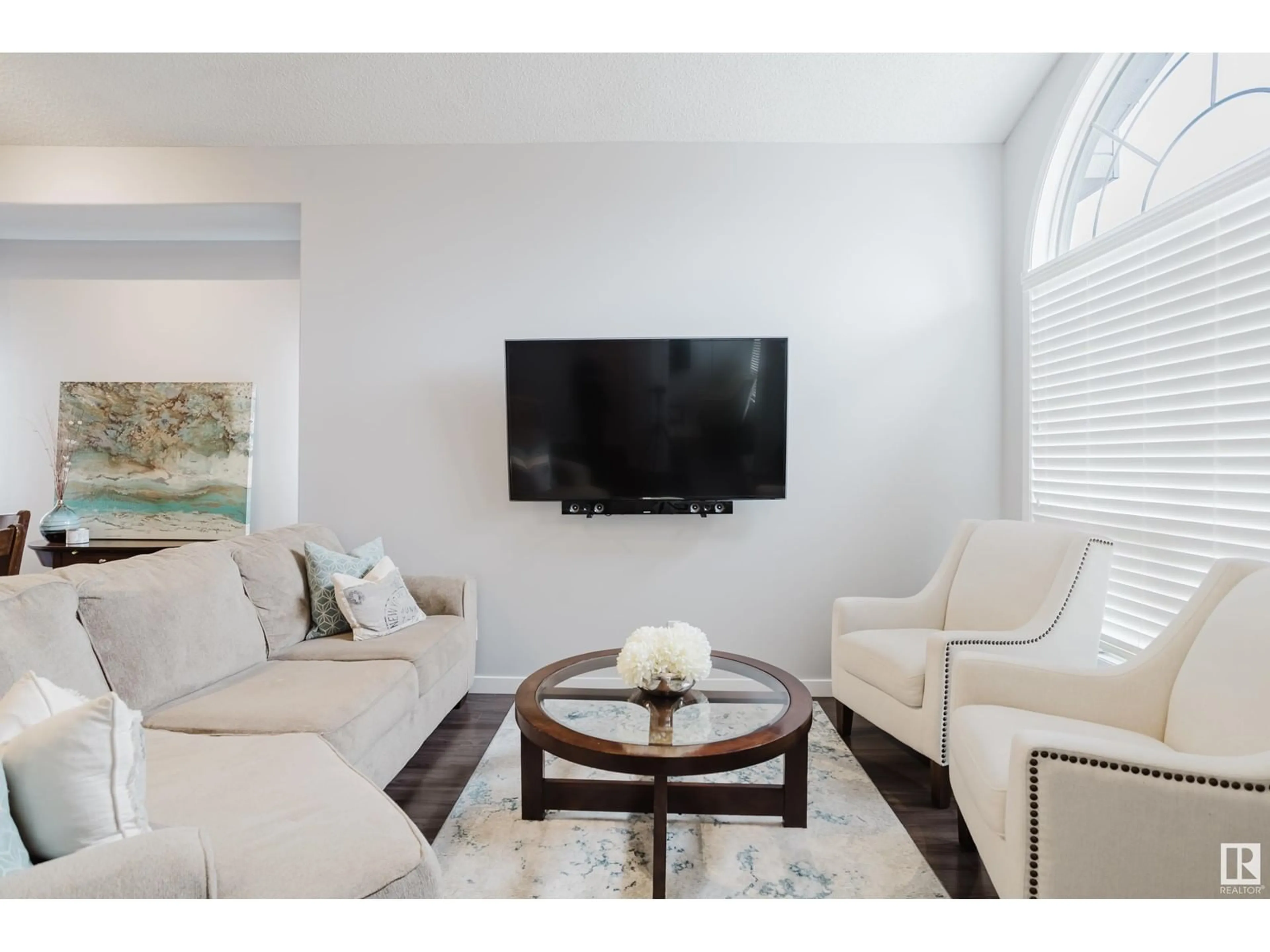Living room with furniture, unknown for NW - 4482 32A ST, Edmonton Alberta T6T1E8