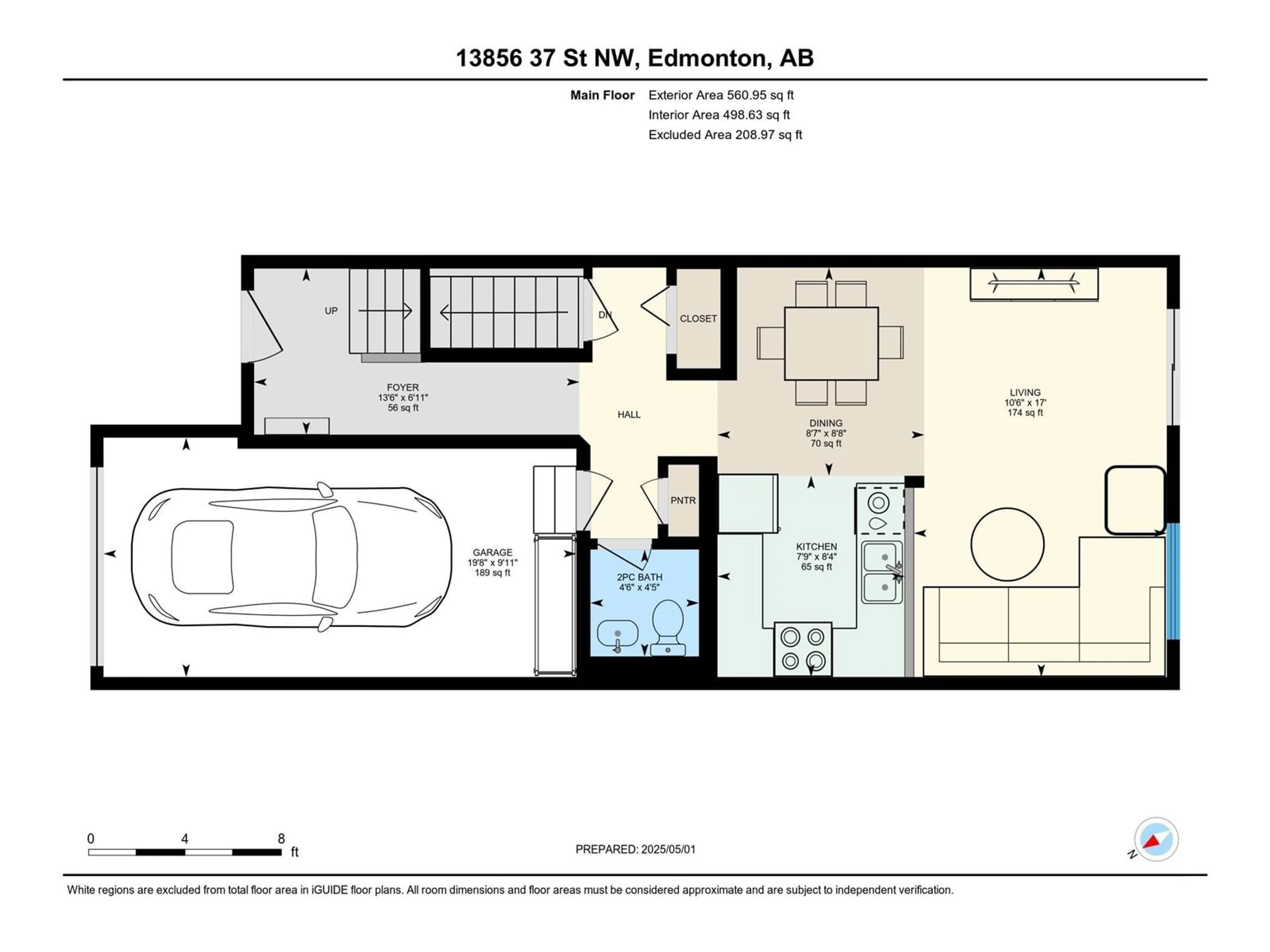 Floor plan for 13856 37 ST, Edmonton Alberta T5Y3G4