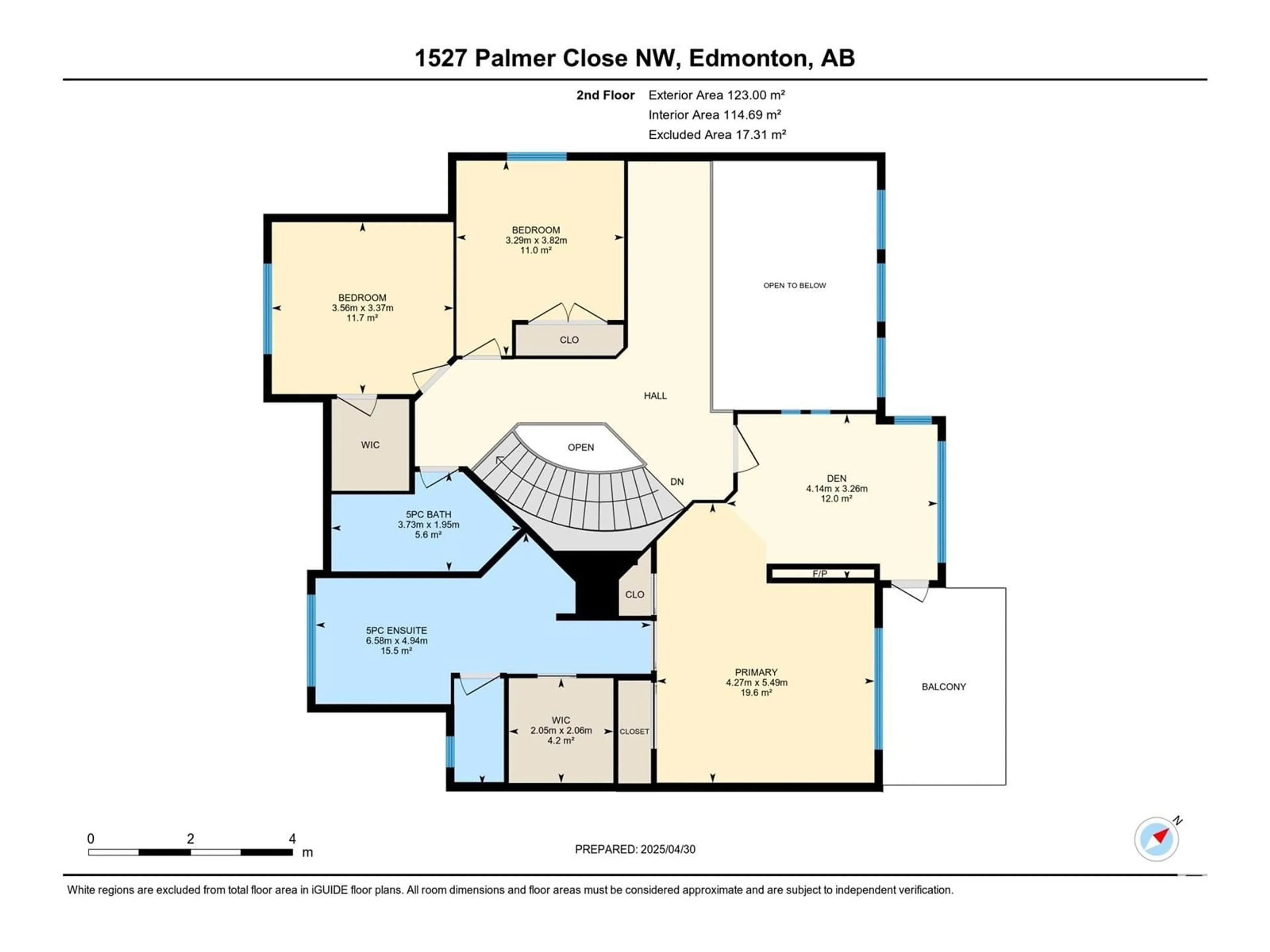 Floor plan for 1527 PALMER CL, Edmonton Alberta T5T6W3