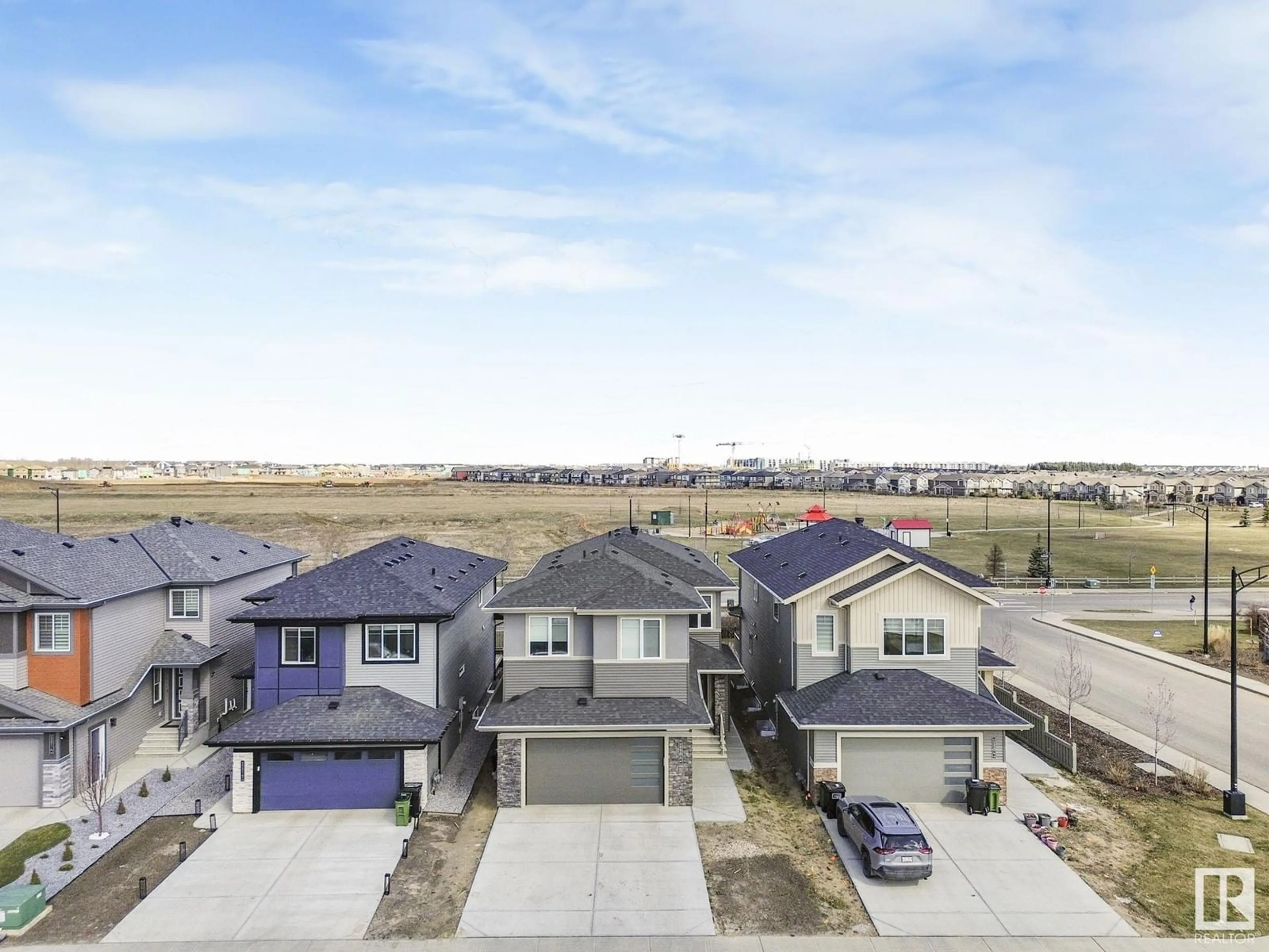 A pic from outside/outdoor area/front of a property/back of a property/a pic from drone, street for 22208 82 AV, Edmonton Alberta T5J1Y8