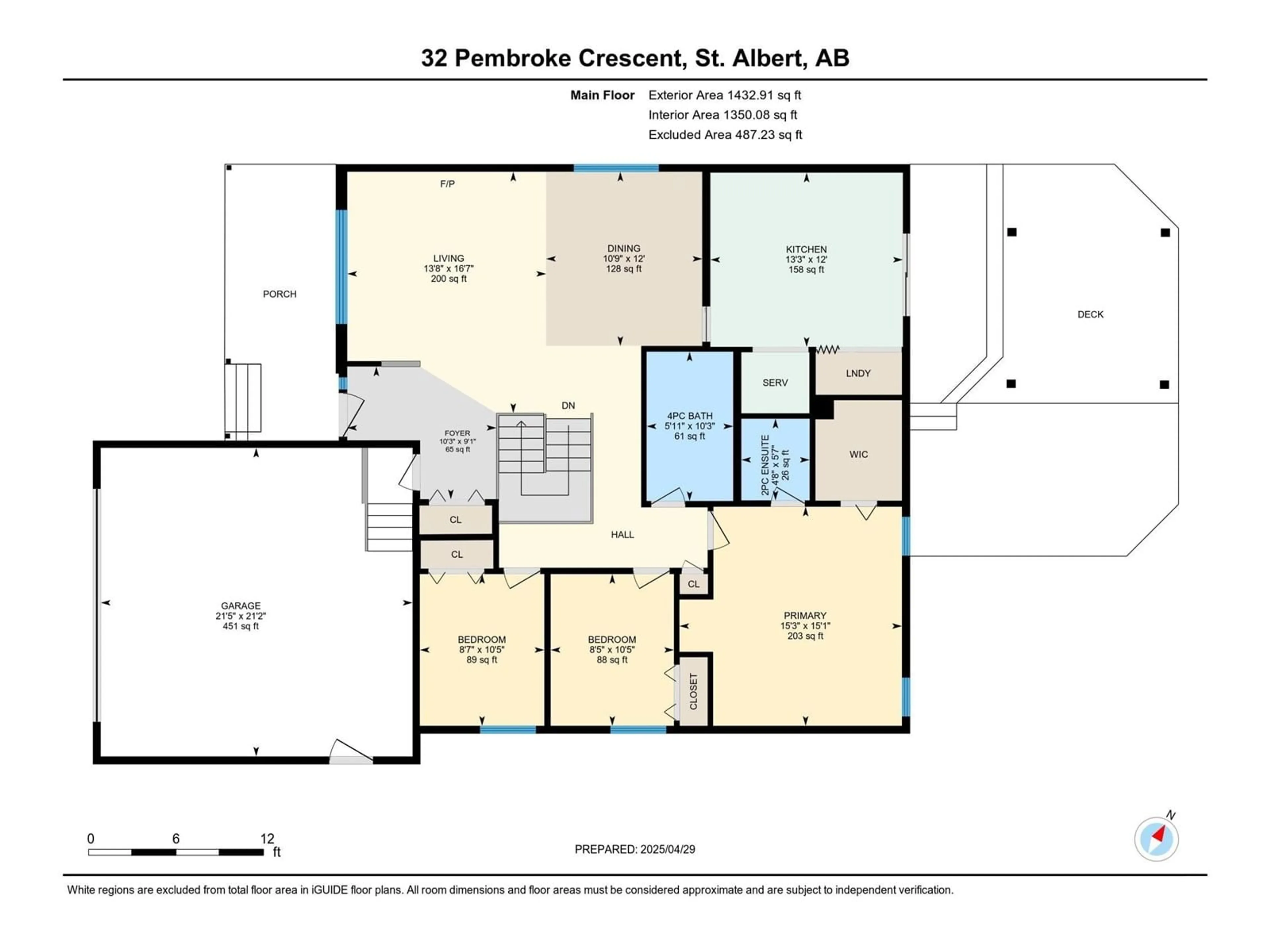 Floor plan for 32 PEMBROKE CR, St. Albert Alberta T8N4B8