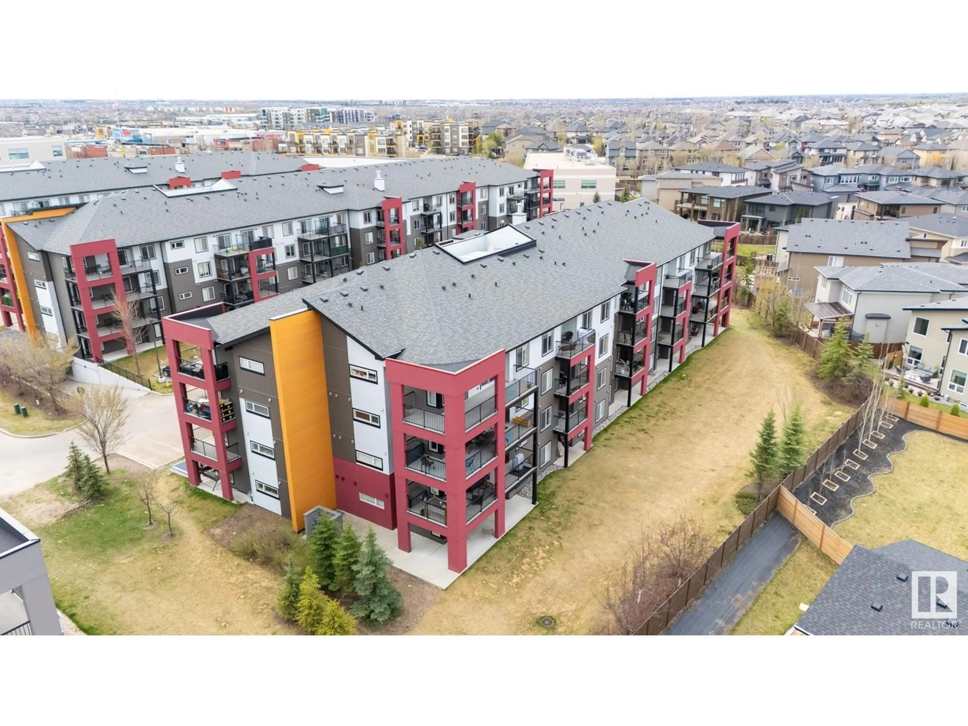 A pic from outside/outdoor area/front of a property/back of a property/a pic from drone, unknown for 348 - 141 WINDERMERE RD, Edmonton Alberta T6W2P2