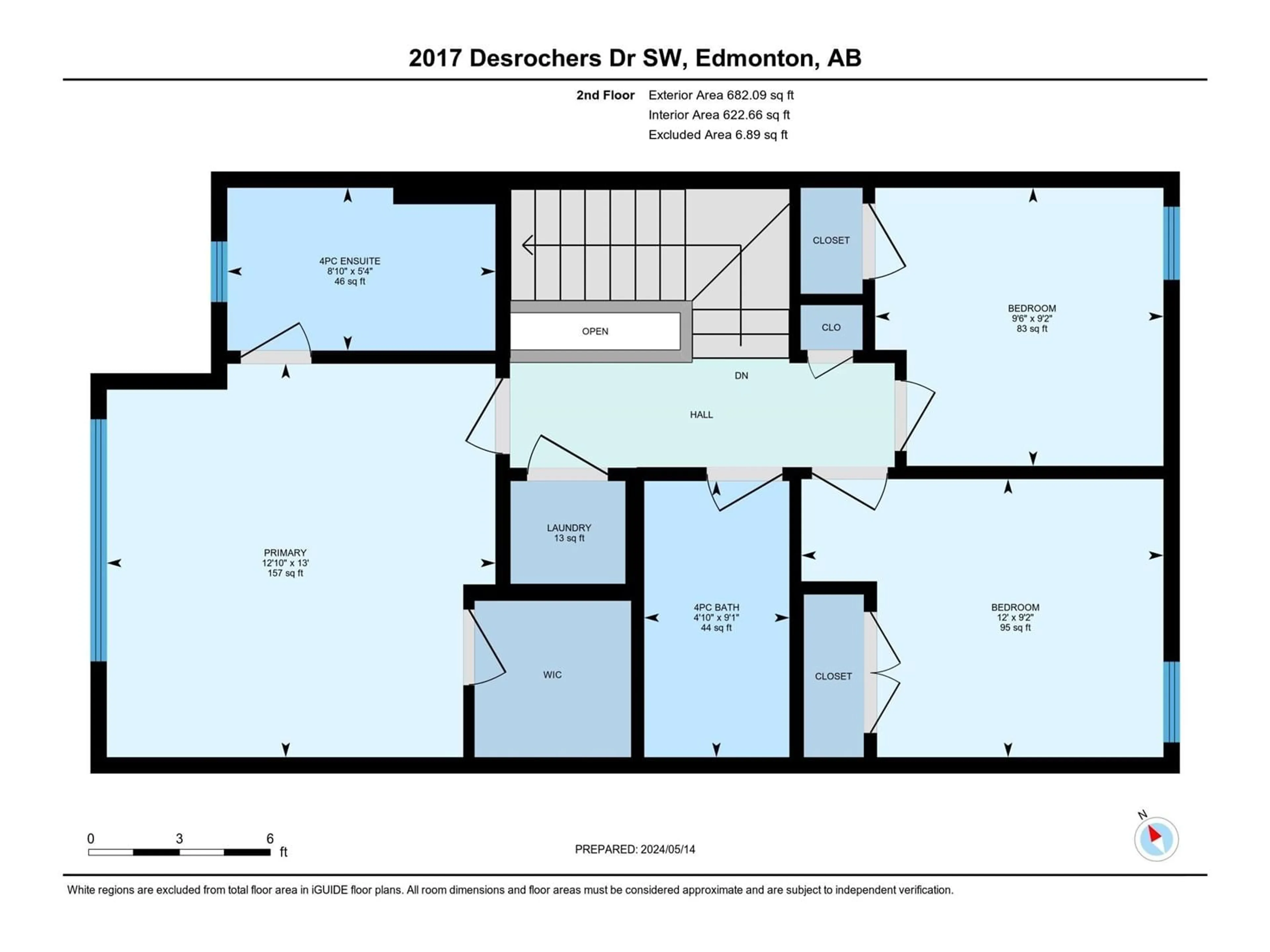 Floor plan for 2017 DESROCHERS DR, Edmonton Alberta T6W4Y7