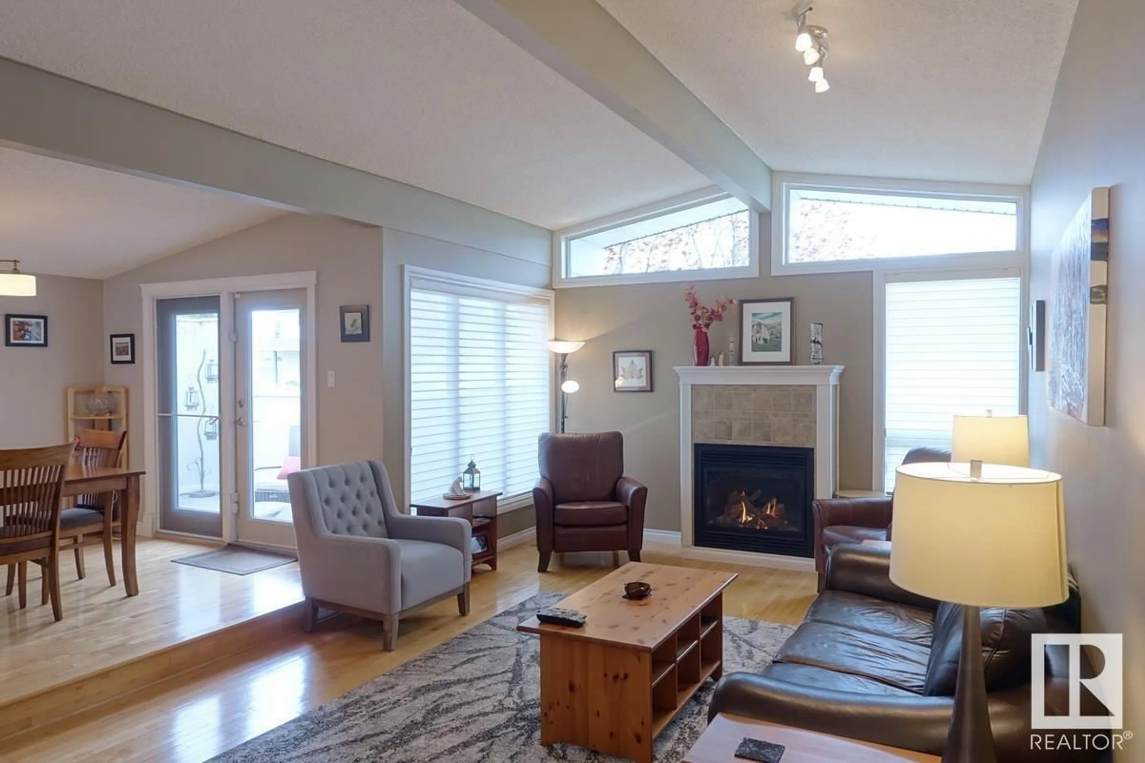 Living room with furniture, wood/laminate floor for 5 GARNET CR, Sherwood Park Alberta T8A2R7