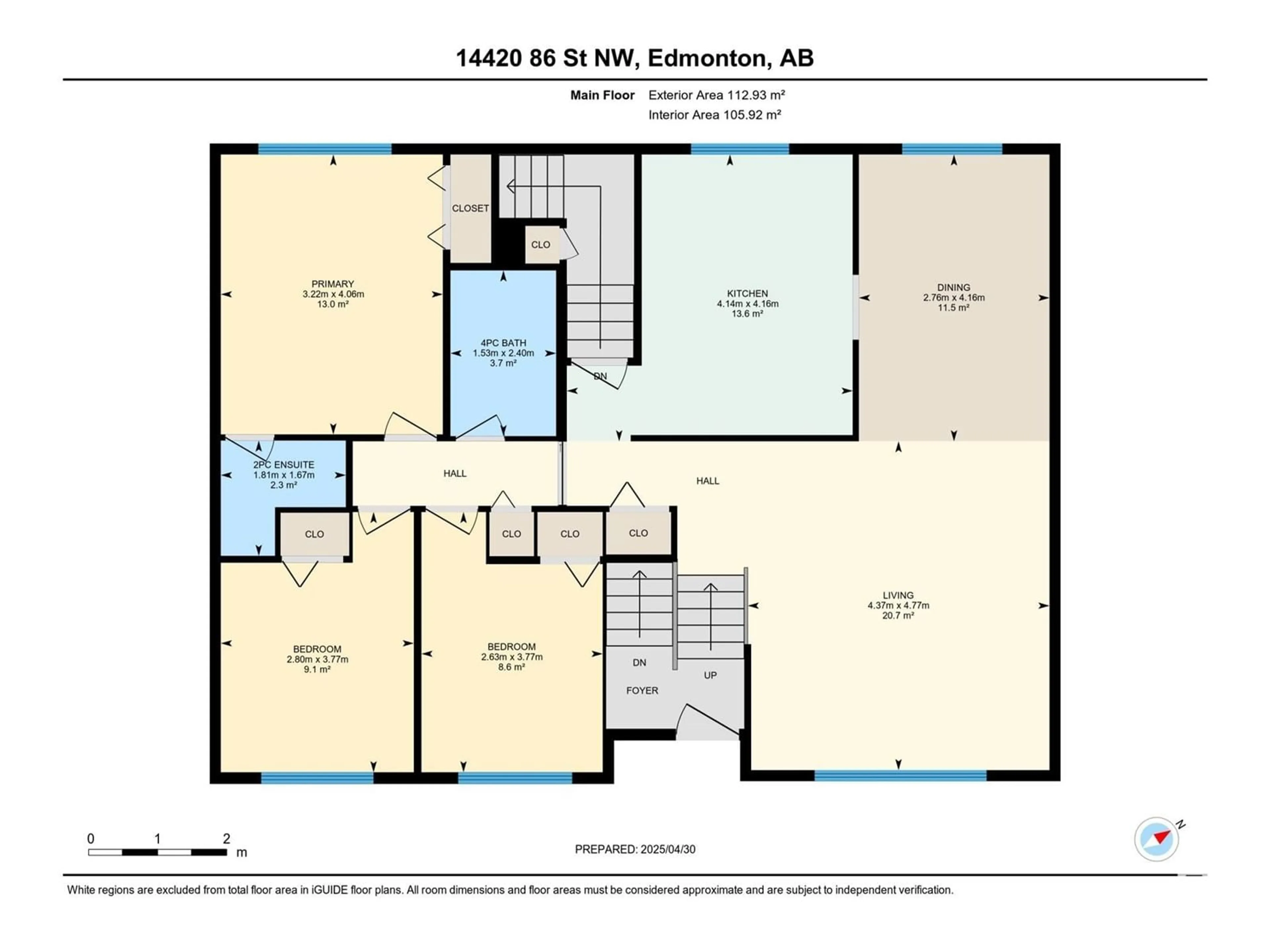 Floor plan for 14420 86 ST, Edmonton Alberta T5E3C7