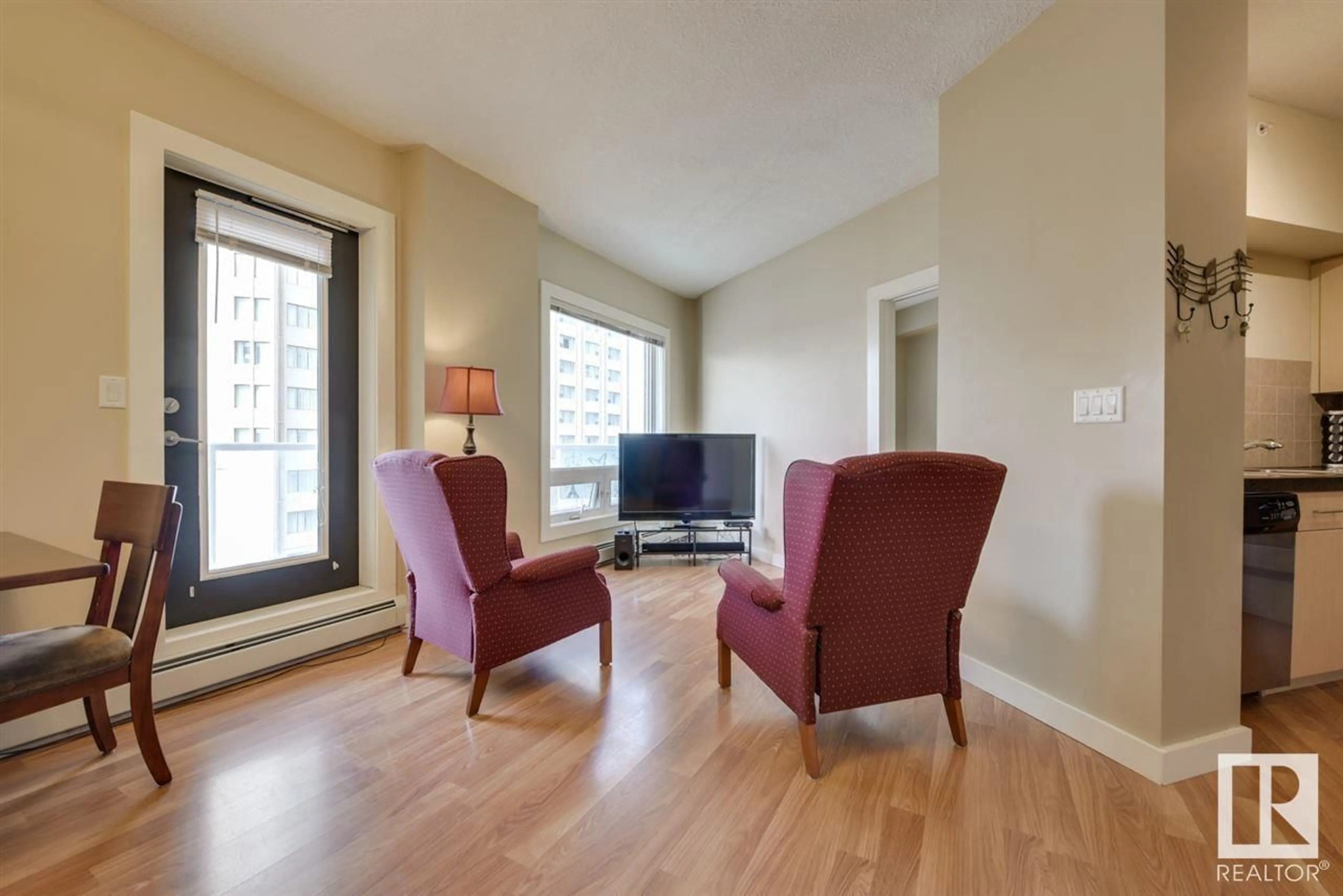 Living room with furniture, unknown for 906 10136 104 ST NW, Edmonton Alberta T5J0B5
