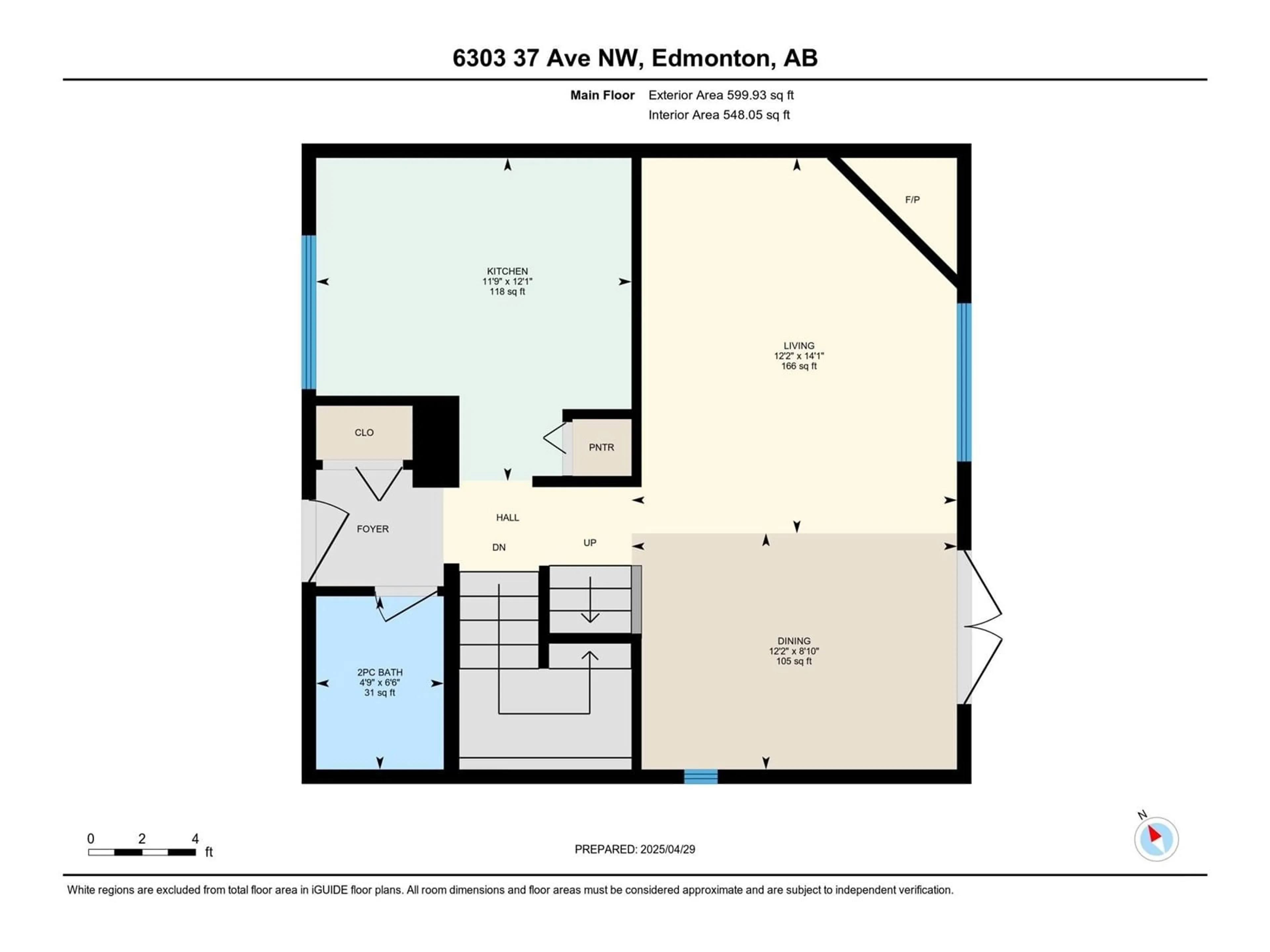 Floor plan for 6303 37 AV, Edmonton Alberta T6L1V1