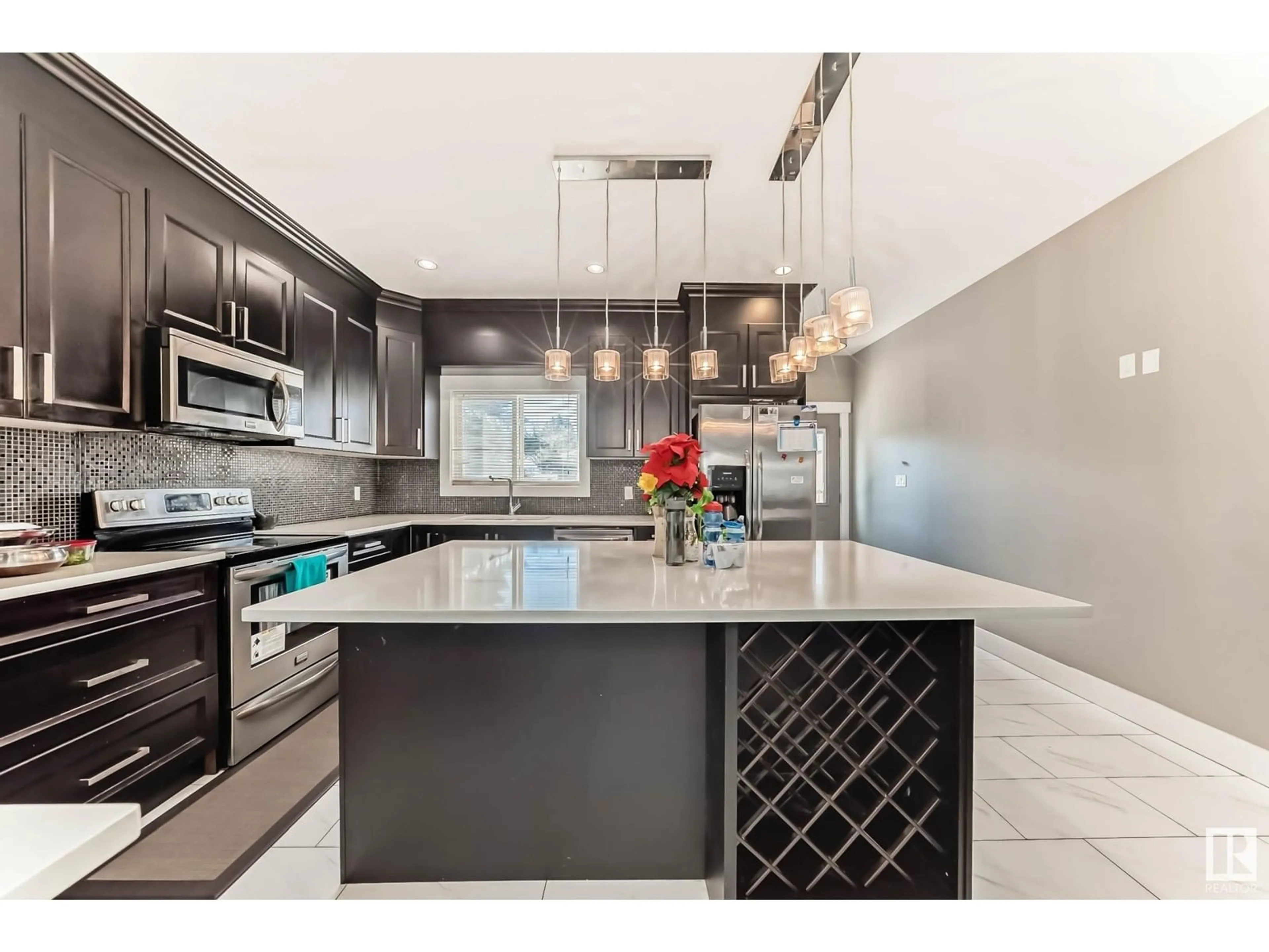 Contemporary kitchen, ceramic/tile floor for 12728 118 ST, Edmonton Alberta T5E5K8