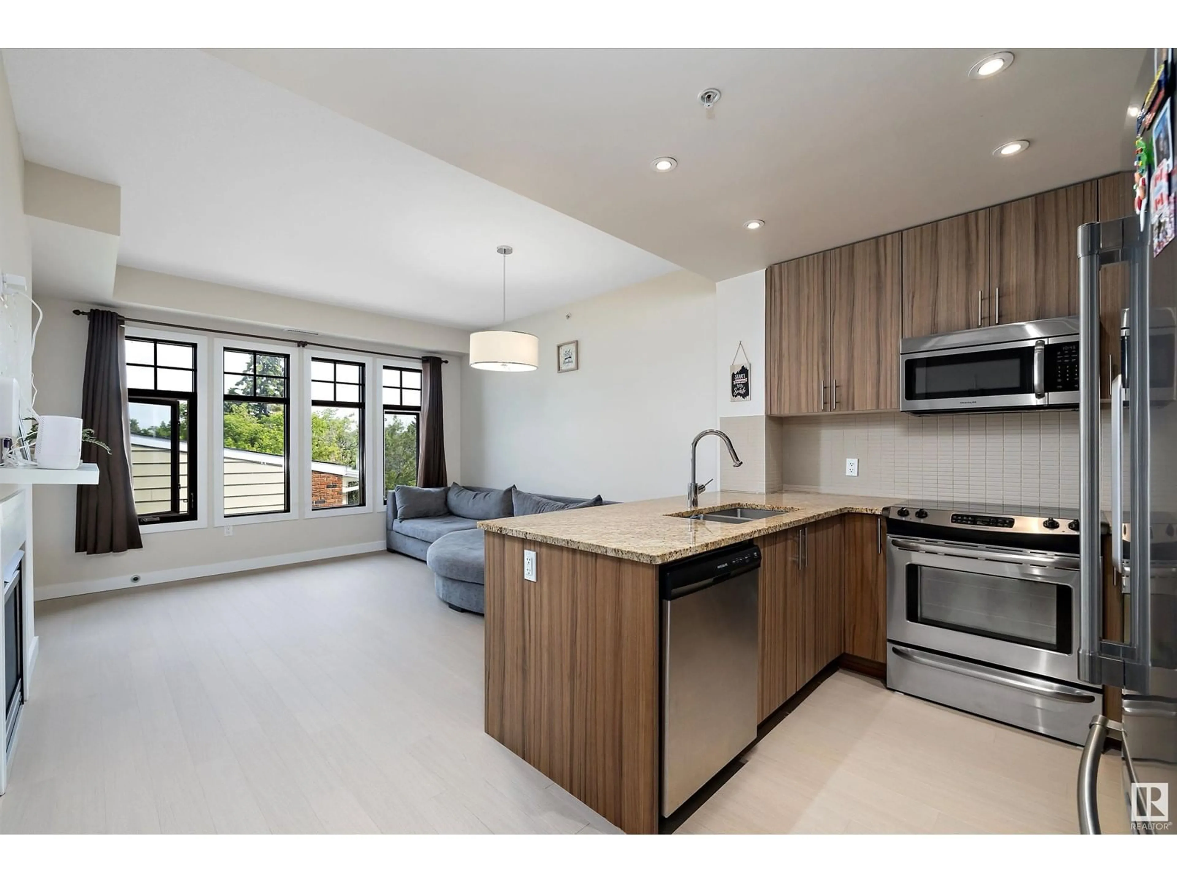 Open concept kitchen, unknown for #302 - 10140 150 ST NW, Edmonton Alberta T5P1P1