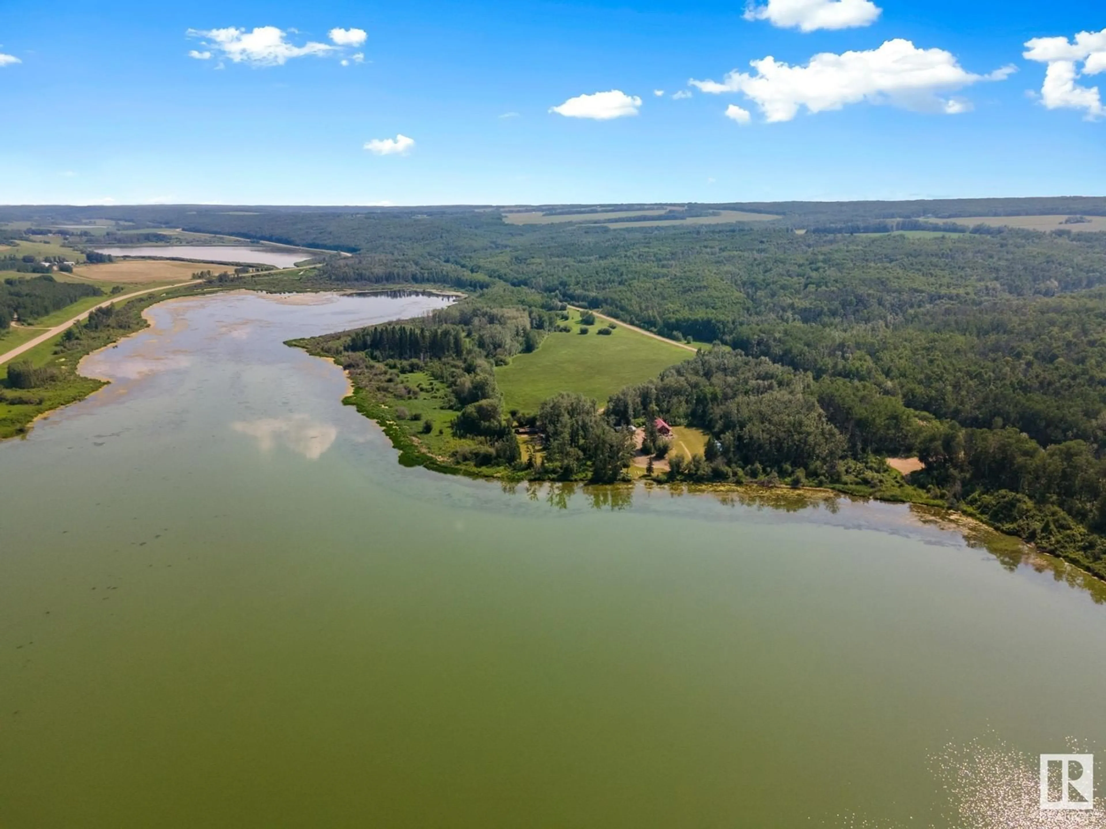 A pic from outside/outdoor area/front of a property/back of a property/a pic from drone, water/lake/river/ocean view for A - 58227 RNG RD 70, Rural St. Paul County Alberta T0A0G1