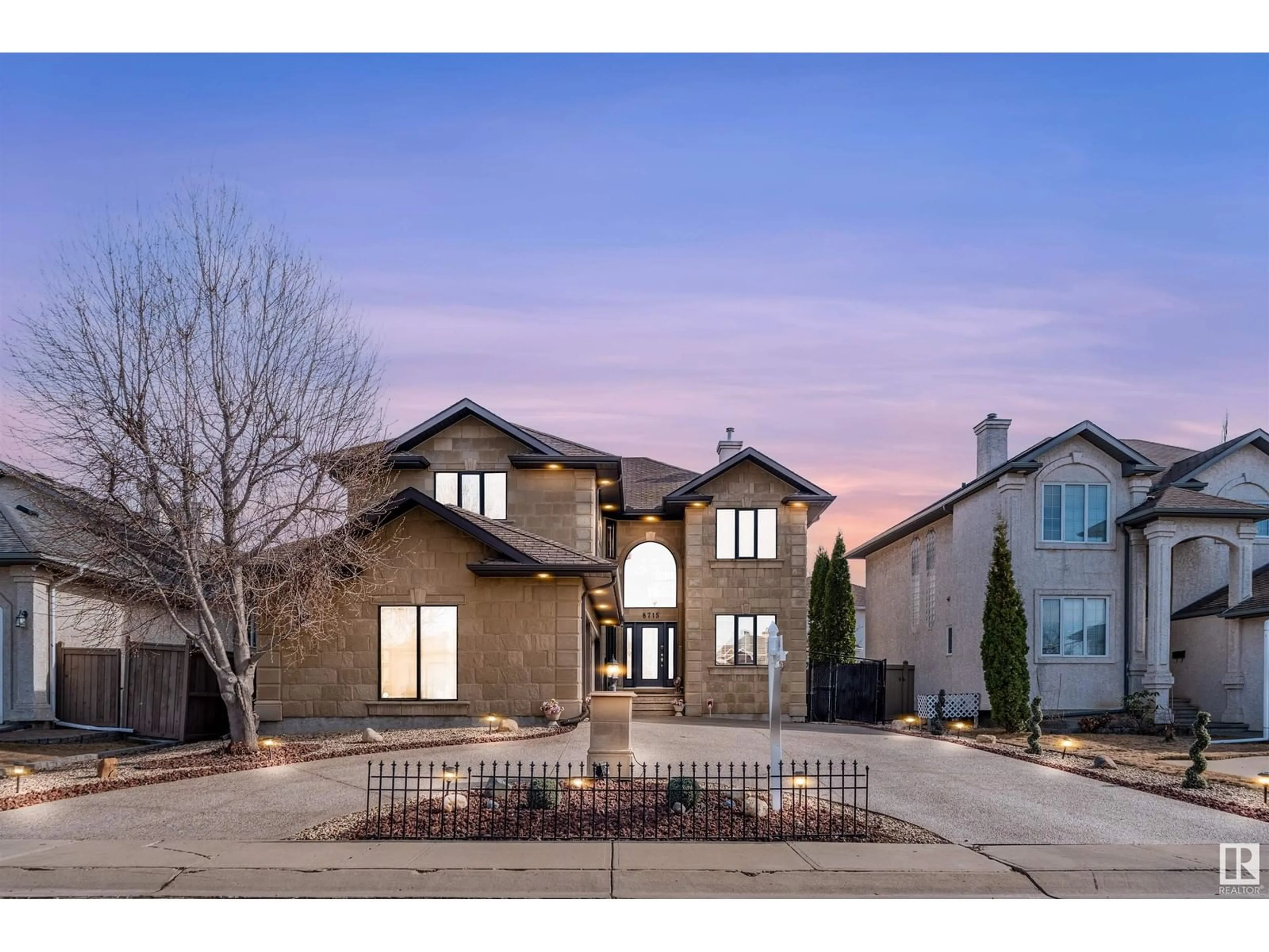 Home with brick exterior material, street for 8715 160A AV NW, Edmonton Alberta T5Z3K4