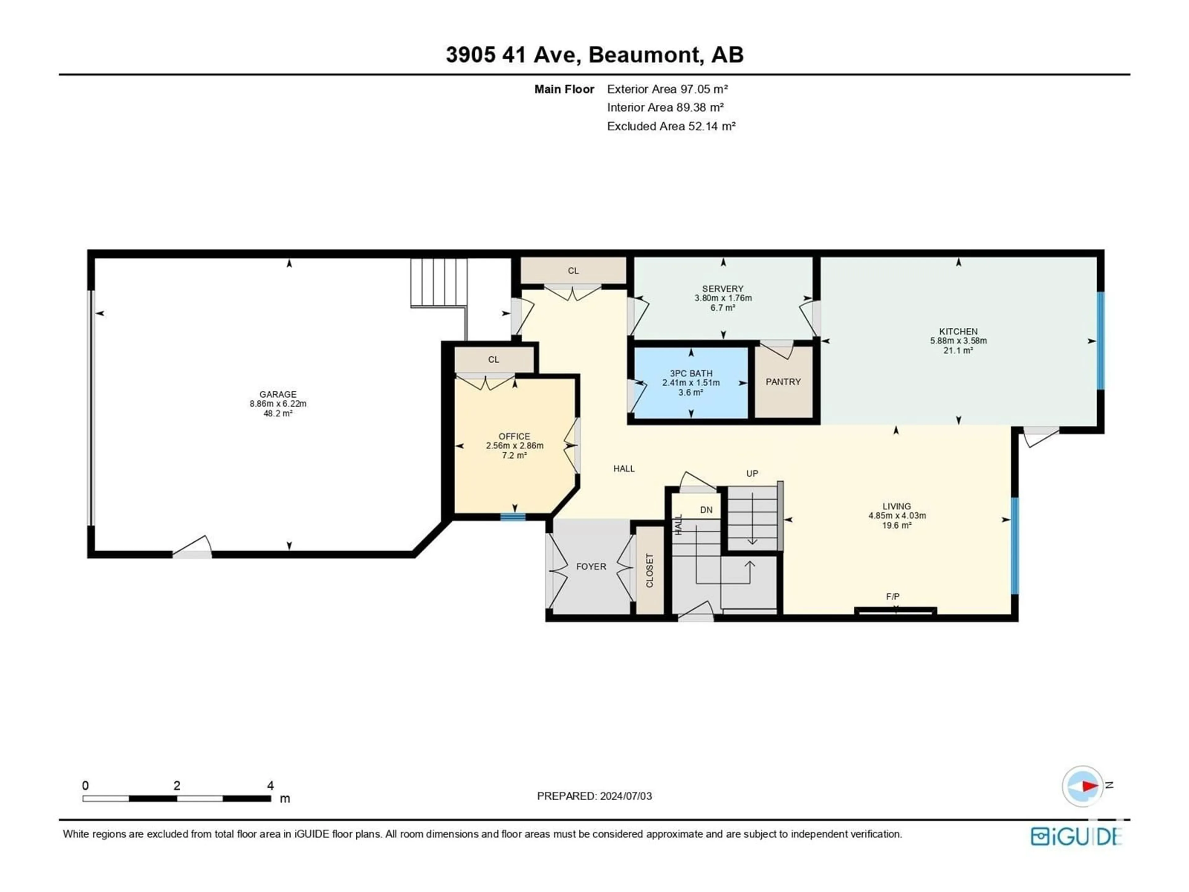 Floor plan for 3905 41 AV, Beaumont Alberta T4X3B5