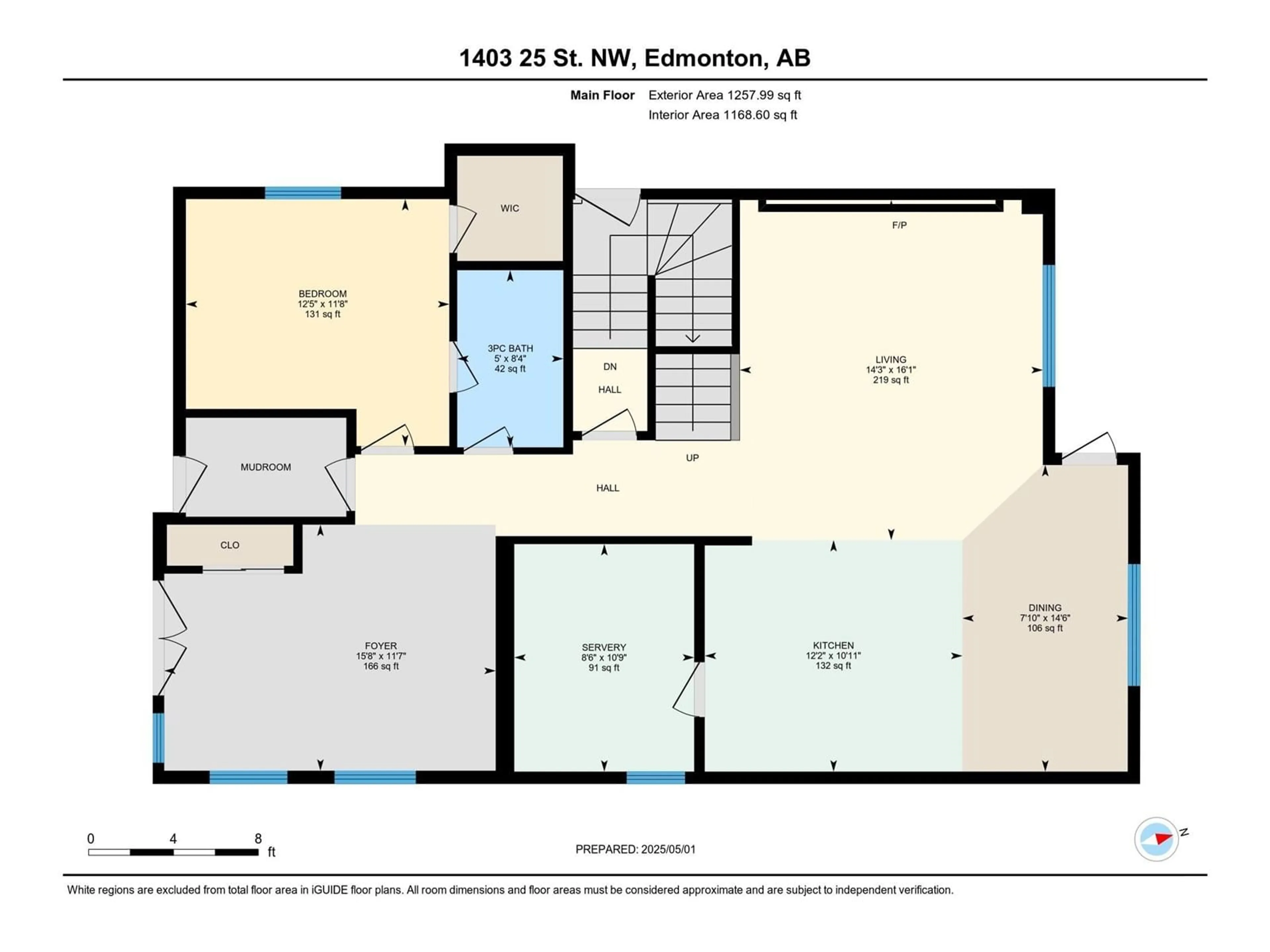 Floor plan for NW - 1403 25 ST, Edmonton Alberta T6T2K7