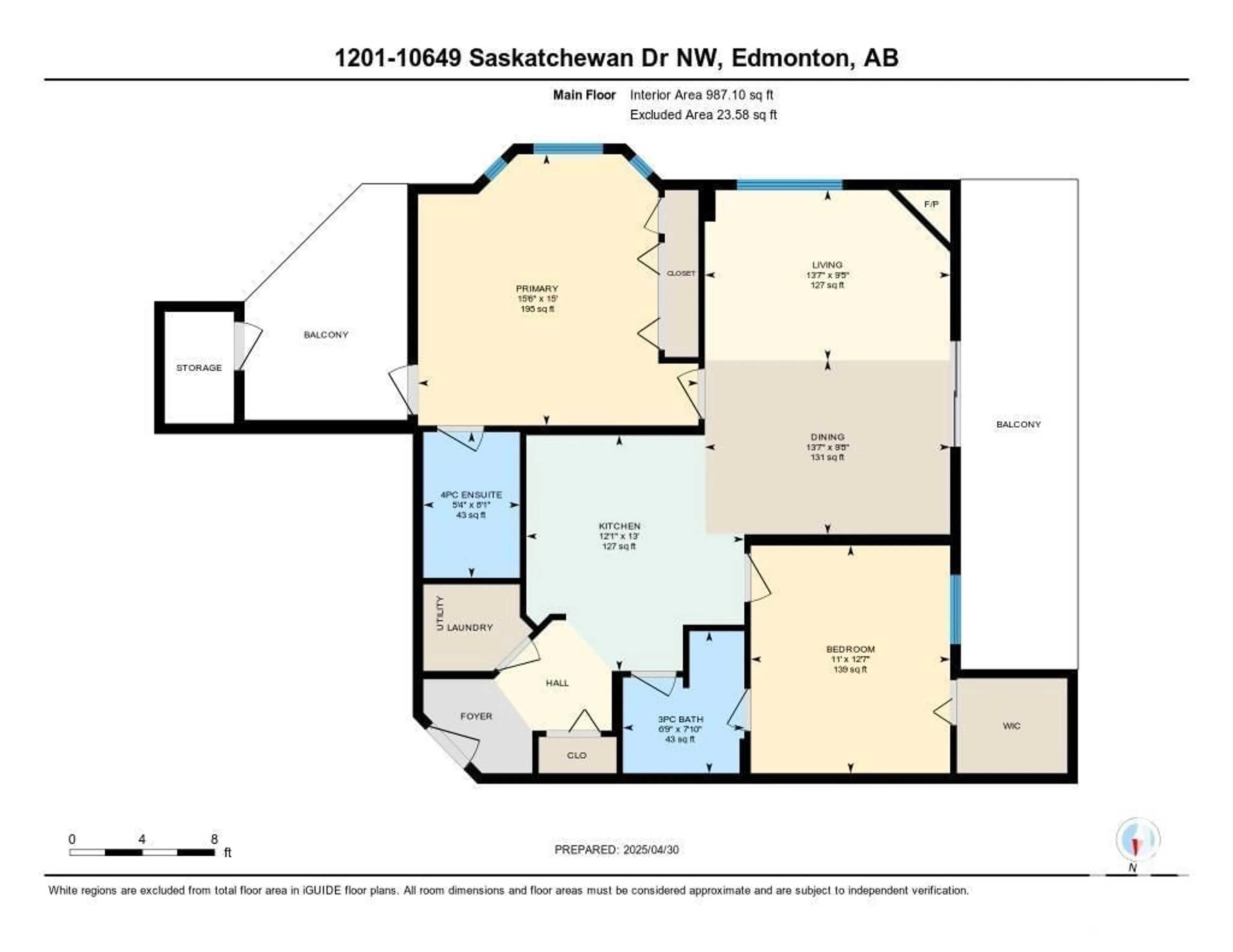 Floor plan for 10649 - 1201 SASKATCHEWAN DR, Edmonton Alberta T6E6S8