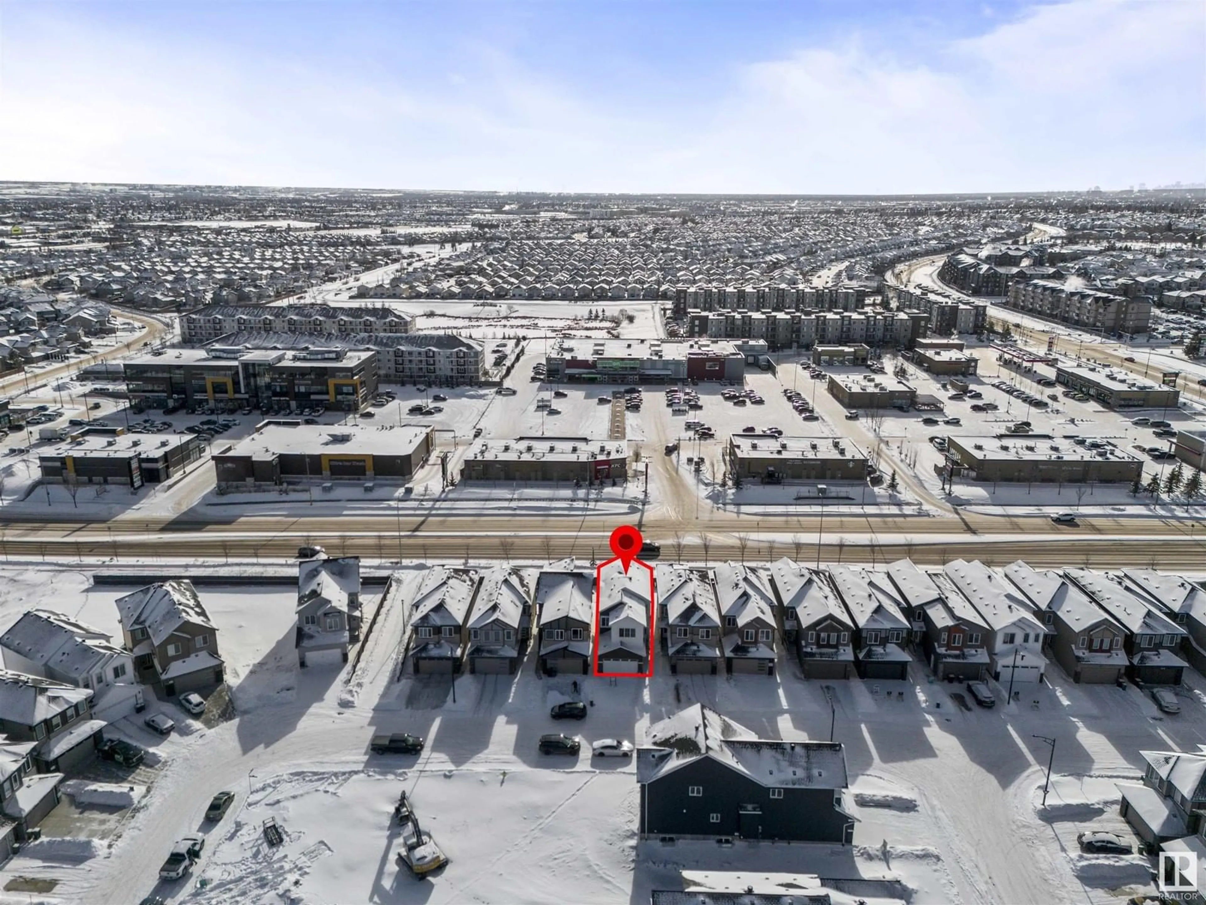 A pic from outside/outdoor area/front of a property/back of a property/a pic from drone, city buildings view from balcony for 4731 168 AVE, Edmonton Alberta T5Y0W3