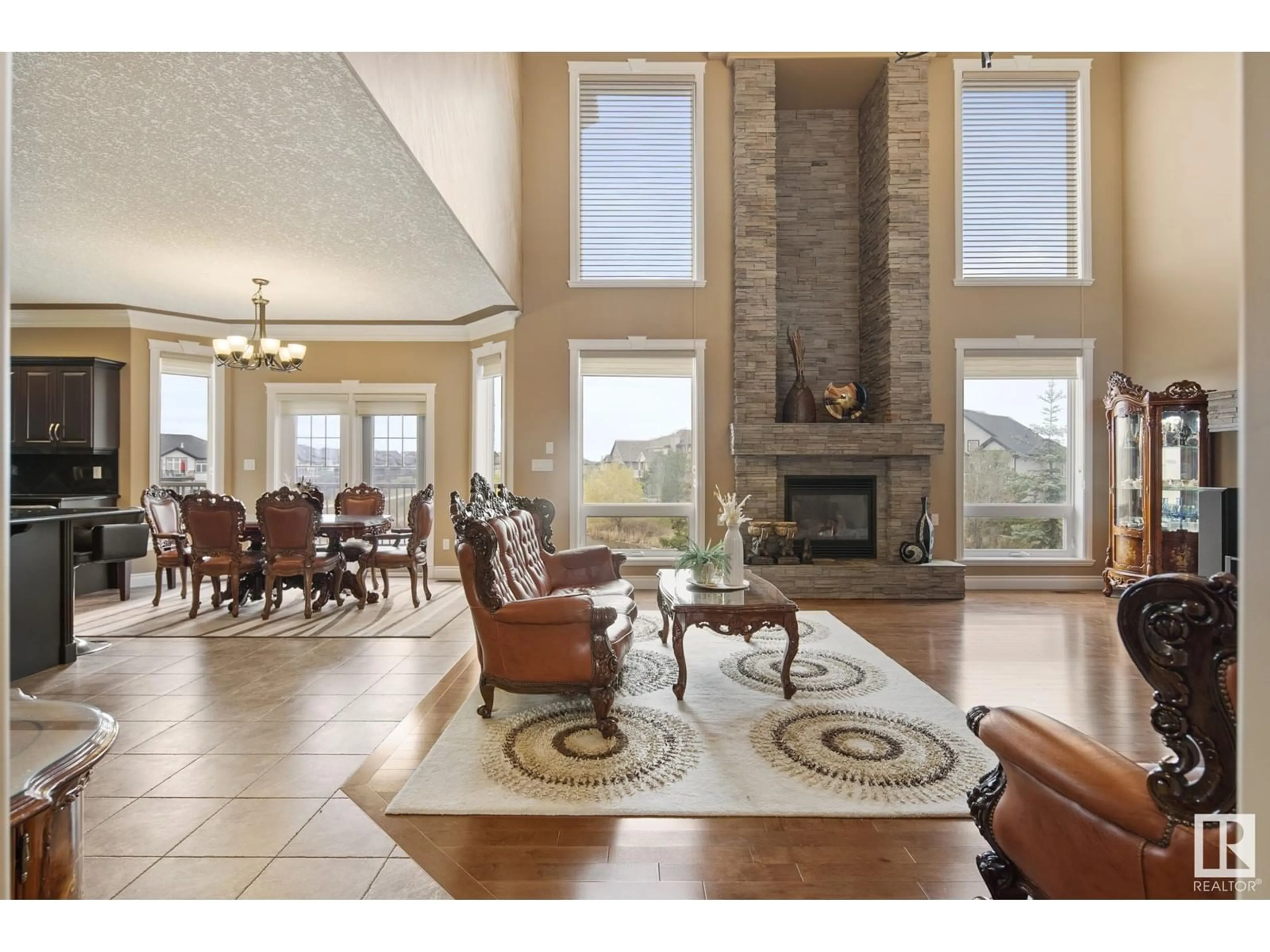 Living room with furniture, ceramic/tile floor for 1516 ADAMSON VIEW VW, Edmonton Alberta T6W0V4
