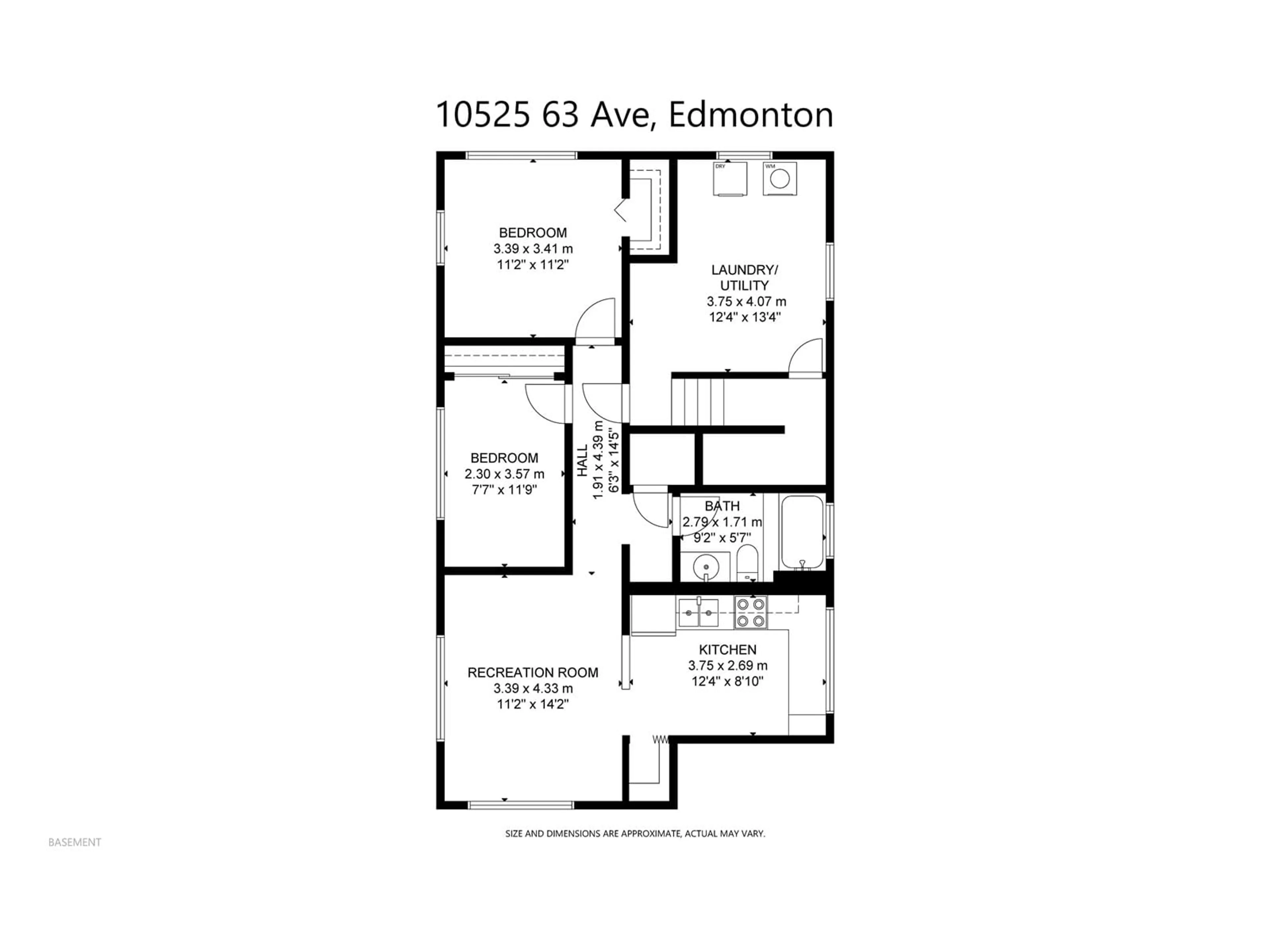 Floor plan for 10525 63 AV, Edmonton Alberta T6H1P5