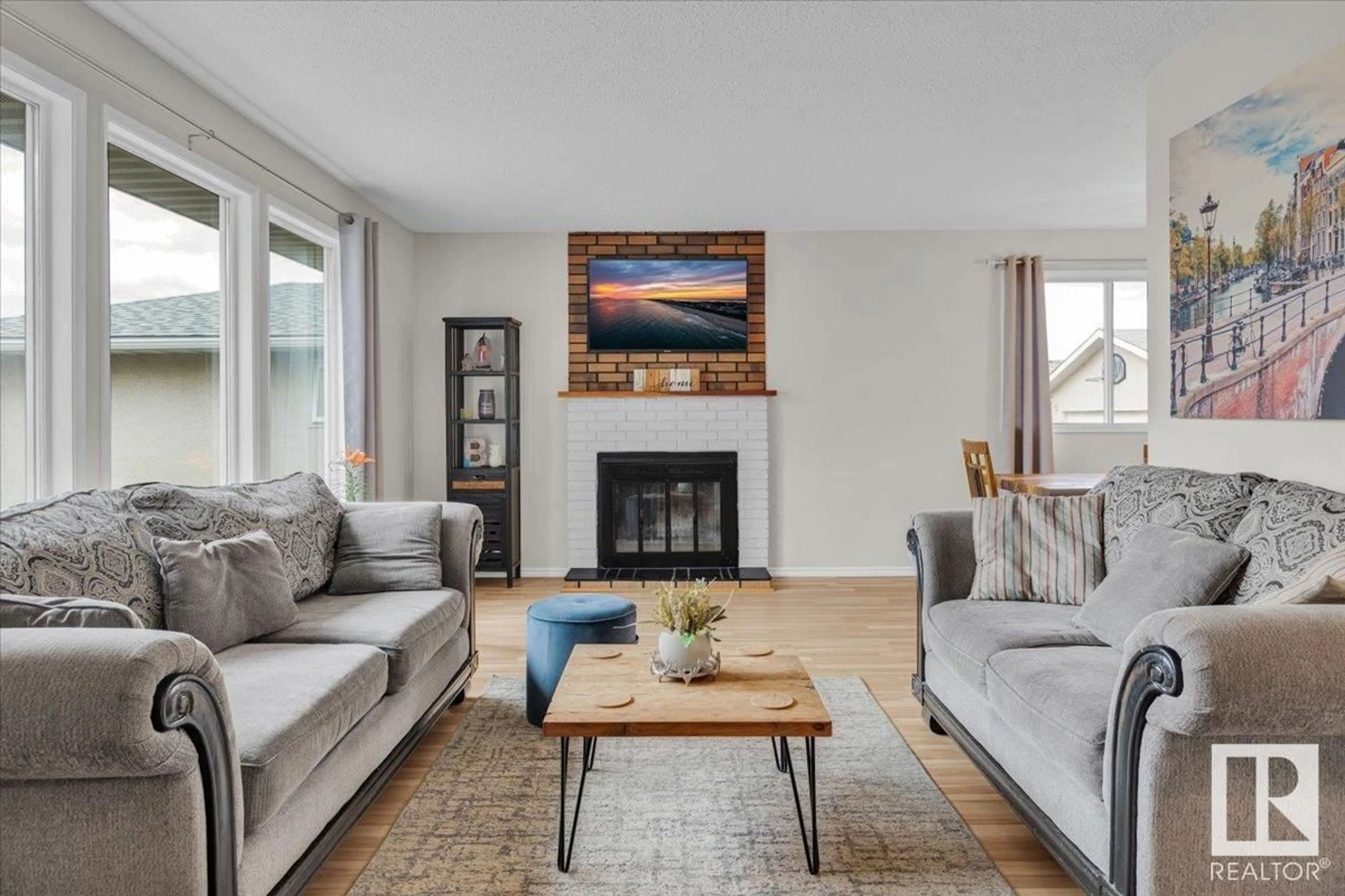 Living room with furniture, unknown for 11719 158 AV, Edmonton Alberta T5X2K3
